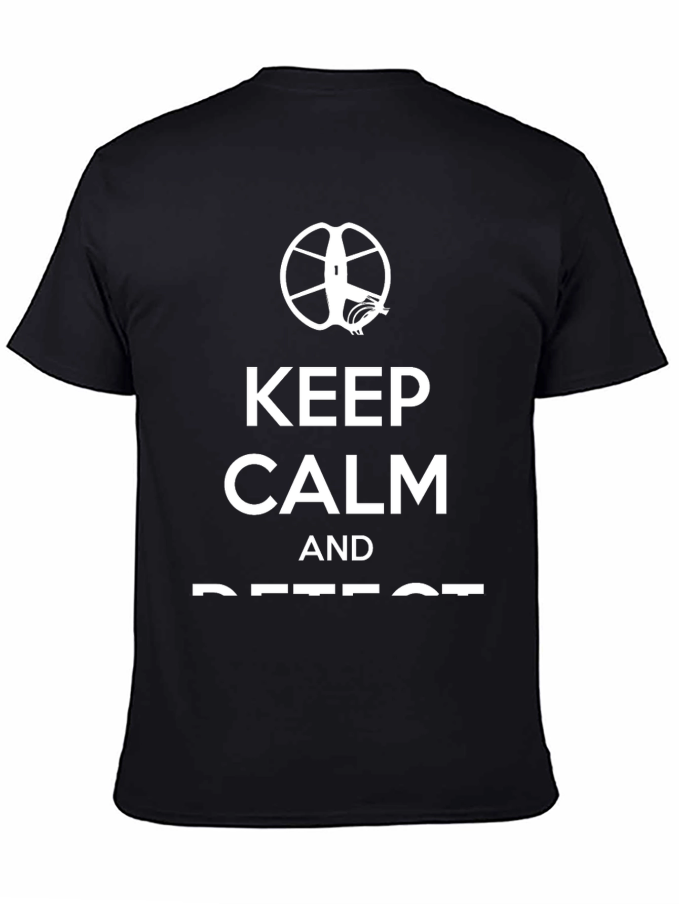 Black Keep Calm and Detect T-Shirt view 4