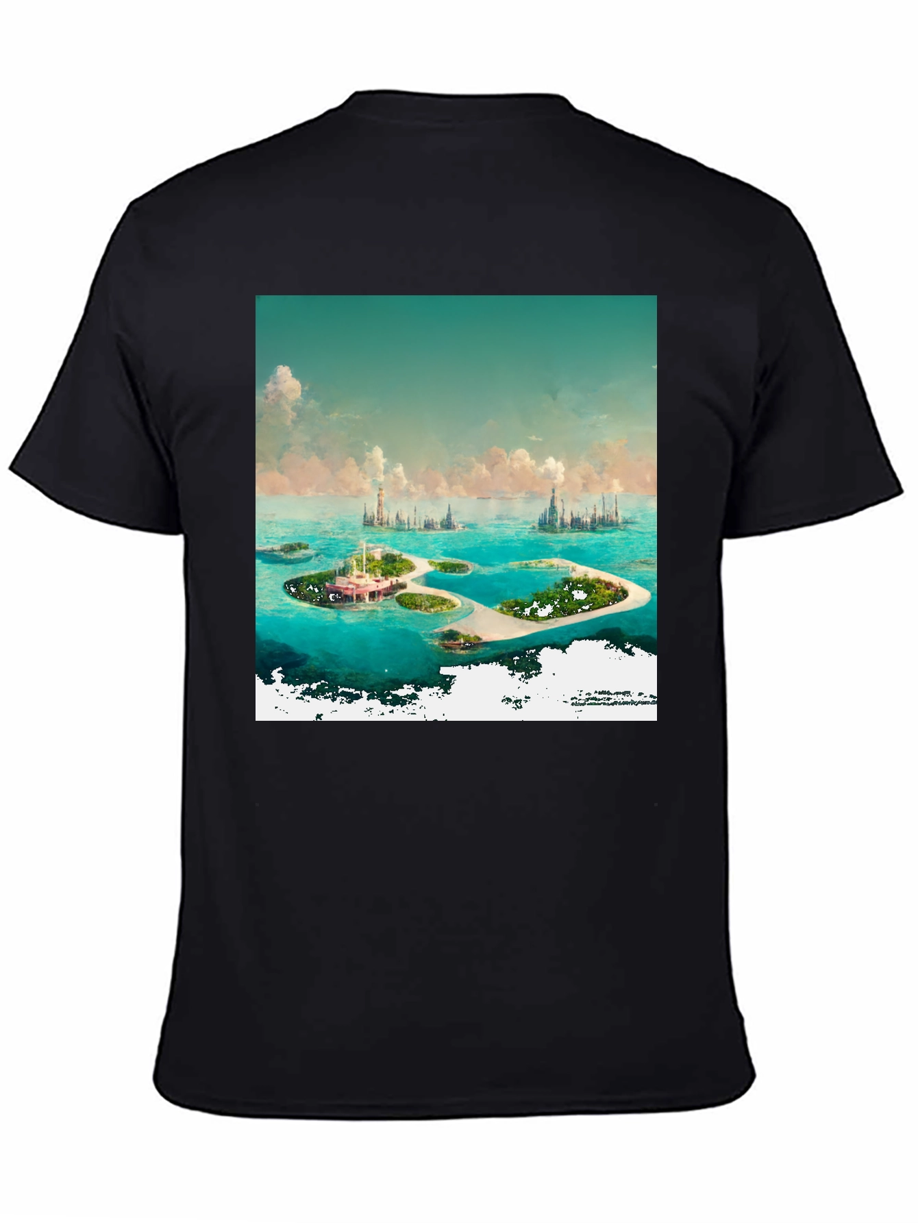 Black Island Paradise Graphic Tee - Coastal Dream view 4