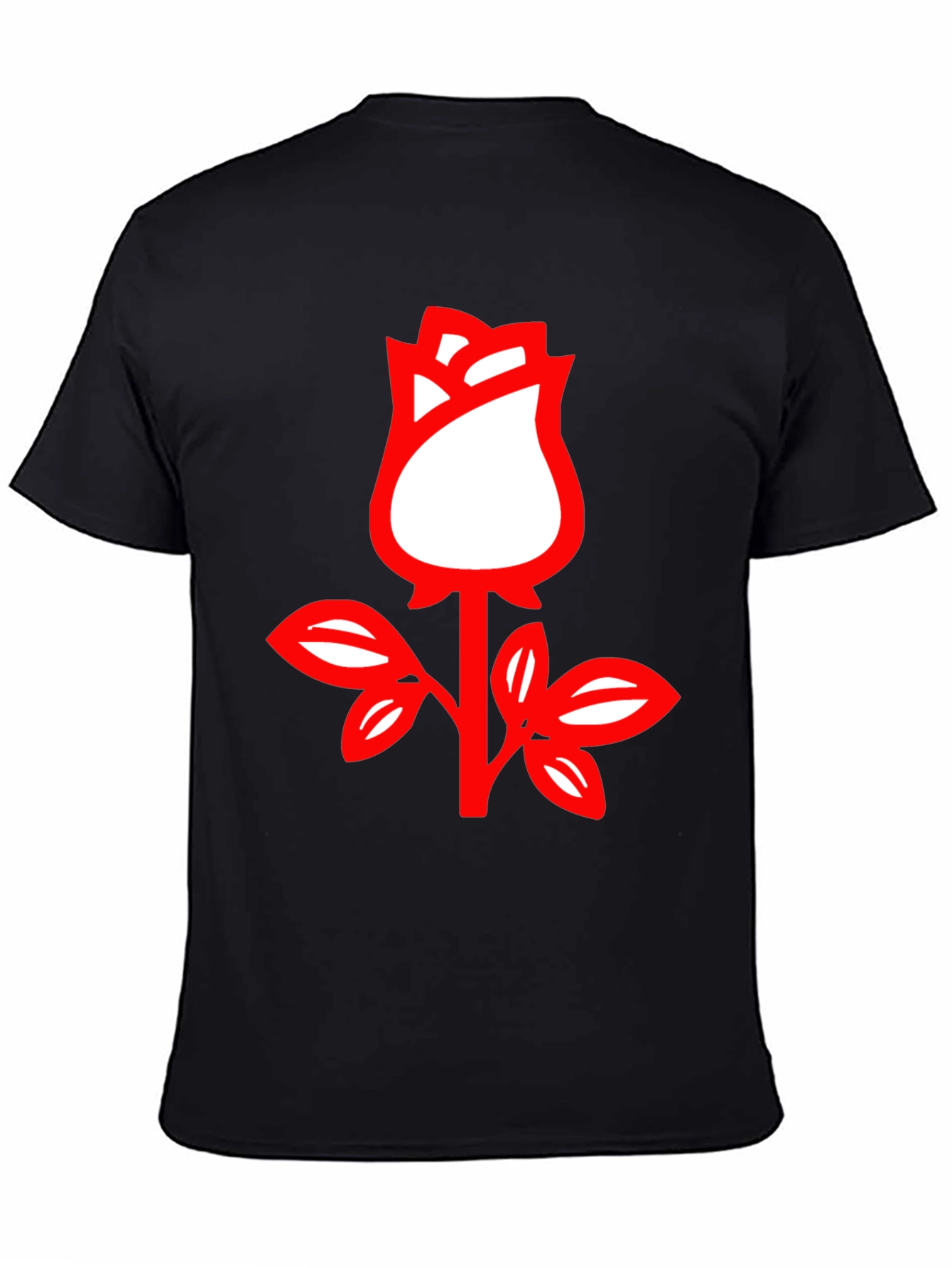 Black Rose Graphic Tee - Stylish Black Cotton T-Shirt view 4