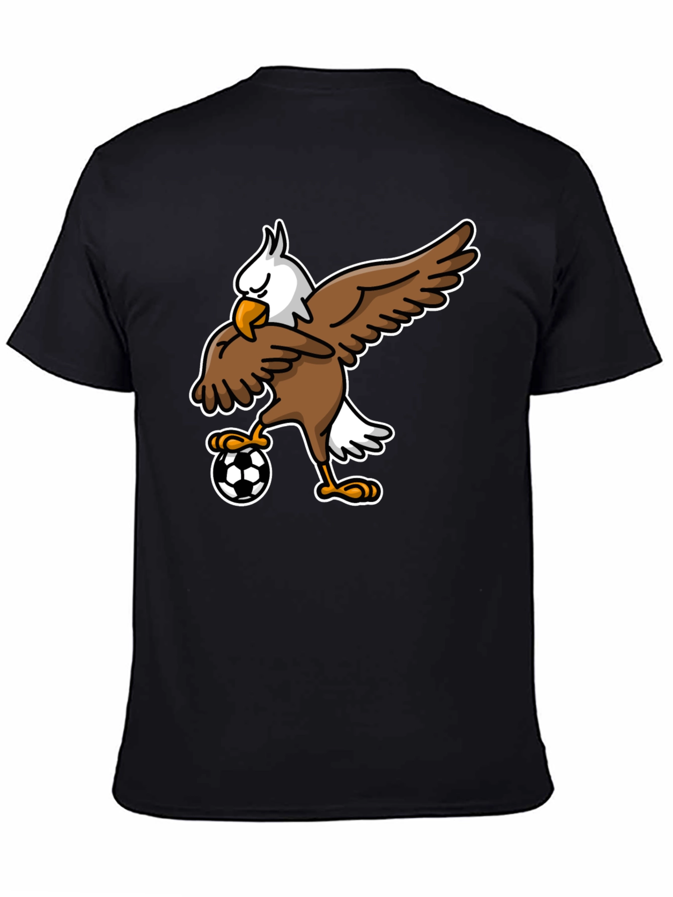 Black Soccer Eagle Graphic Tee - Black view 4
