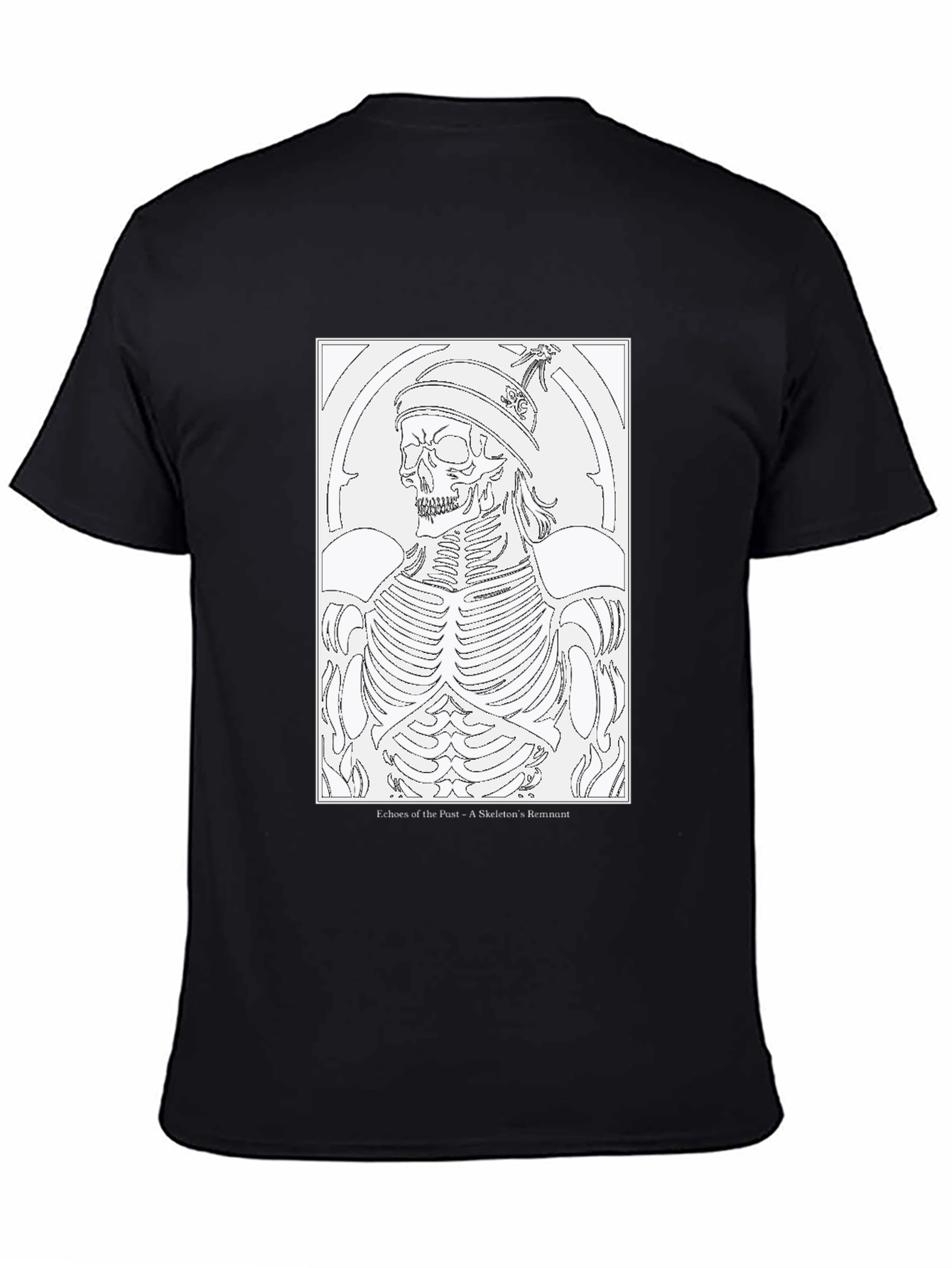 Black Echoes of the Past Skeleton T-Shirt view 4