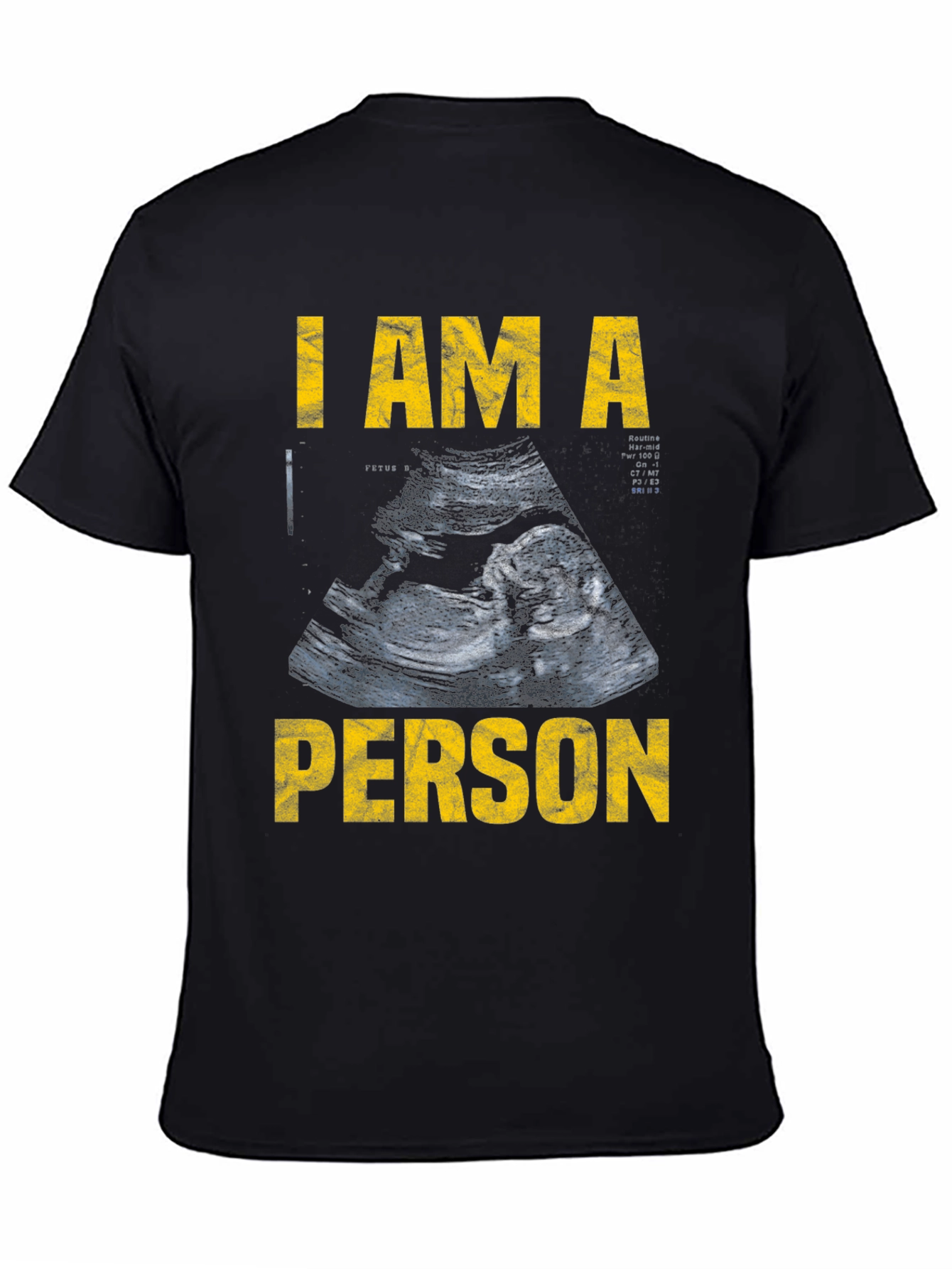 Black I Am A Person Pro-Life T-Shirt view 4