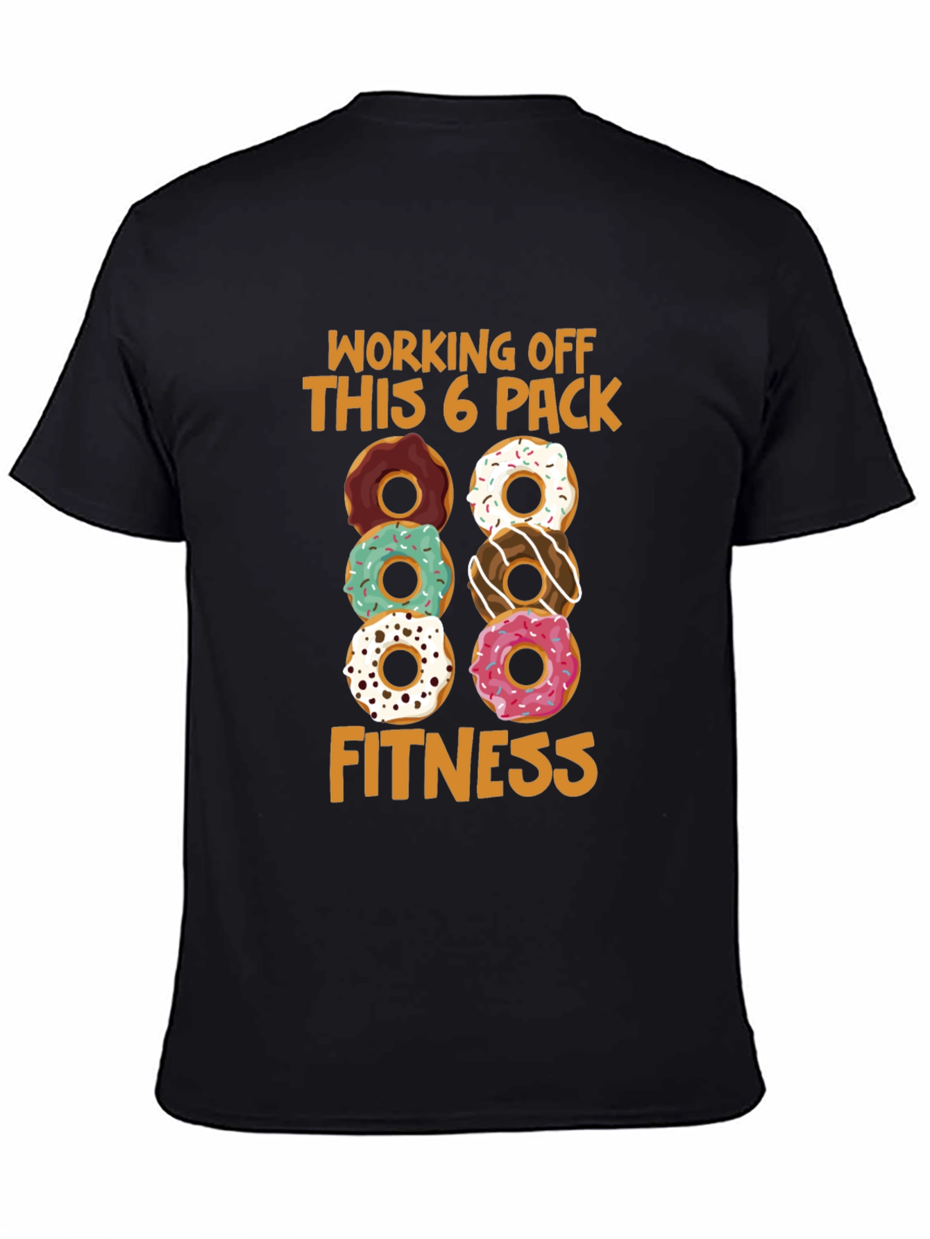 Black Donut 6-Pack Fitness T-Shirt view 4