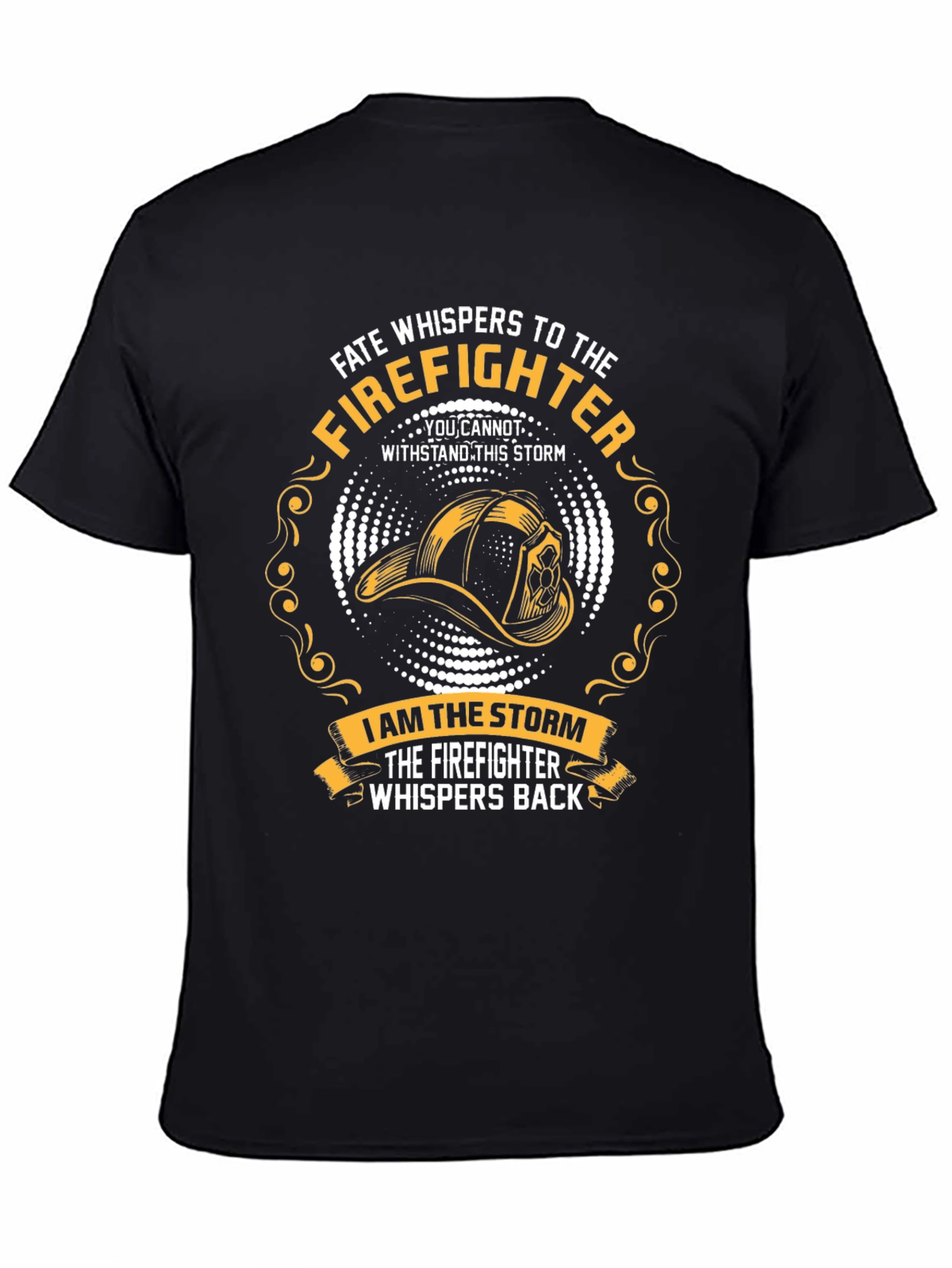 Black Firefighter Storm T-Shirt - Courage and Resilience view 4