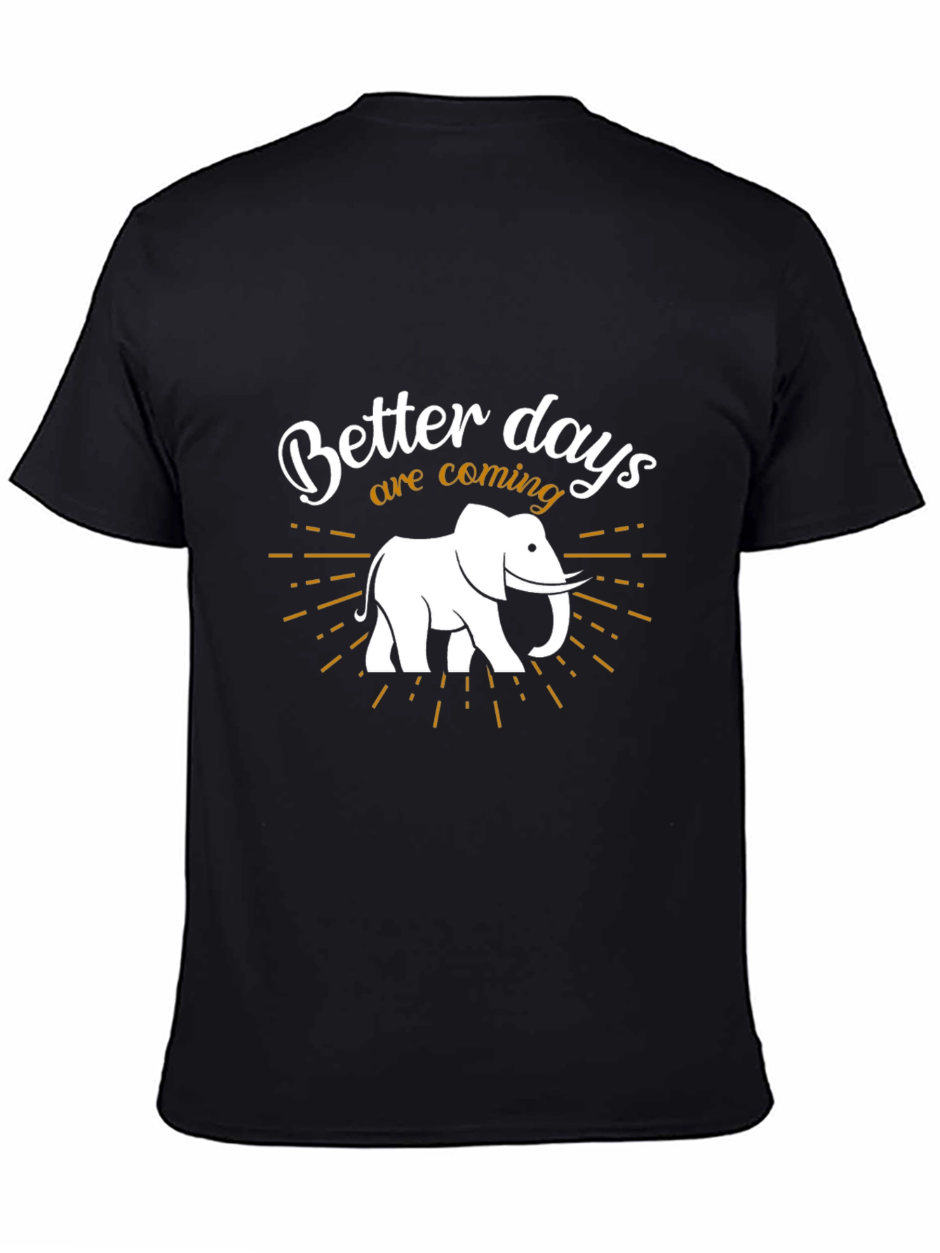 Black Better Days Elephant Graphic Tee - Stylish Comfort view 4