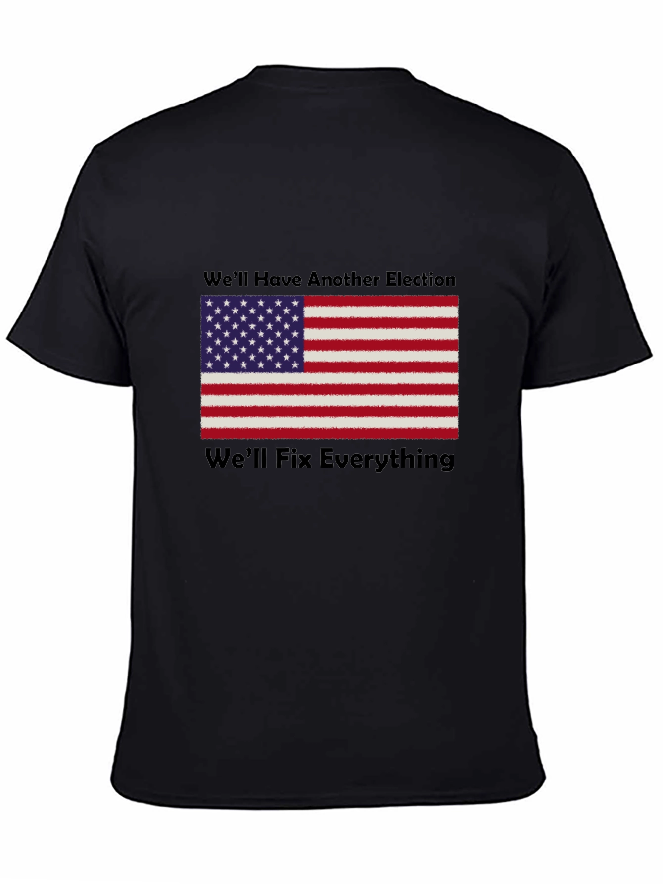 Black Patriotic Election Fix T-Shirt view 4