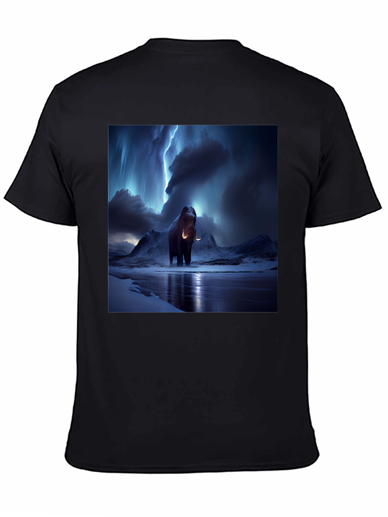 Black Mammoth Lightning Black T-Shirt view 4