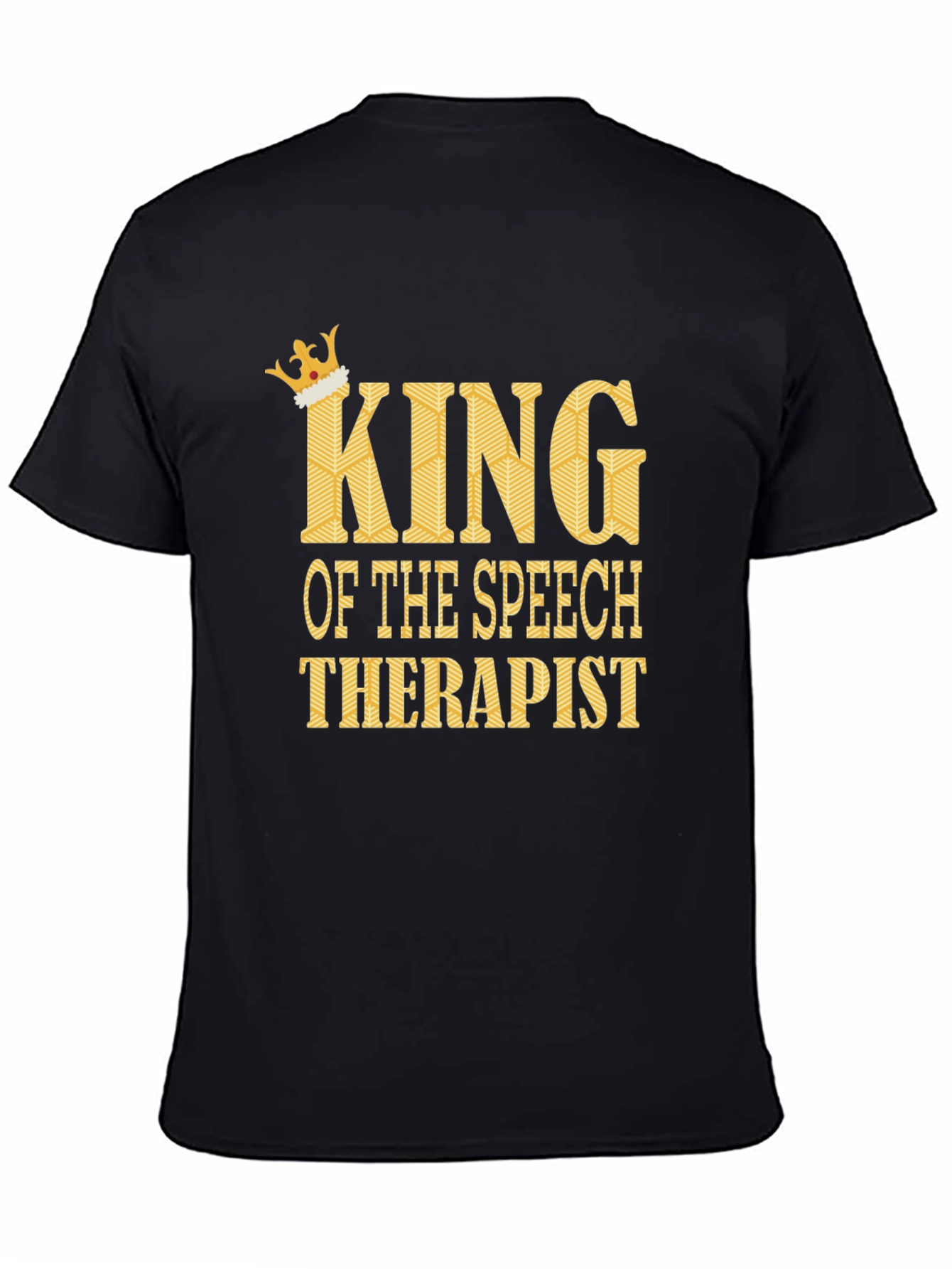 Black King of the Speech Therapist T-Shirt view 4