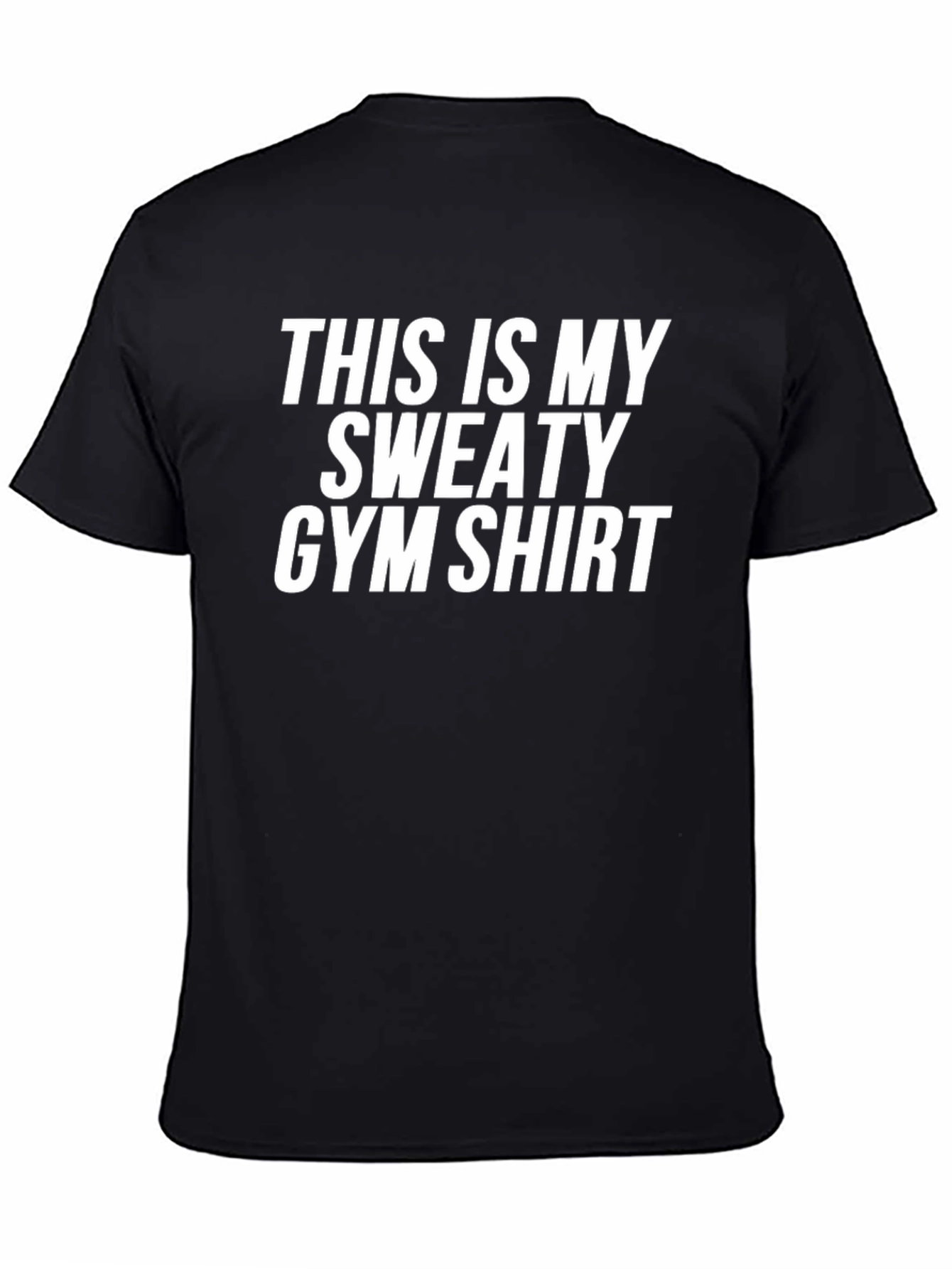 Black Funny Sweaty Gym Shirt - Men's Workout Tee view 4