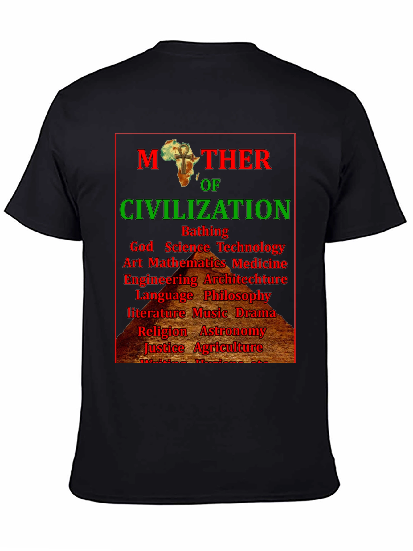 Black Mother of Civilization Graphic T-Shirt view 4
