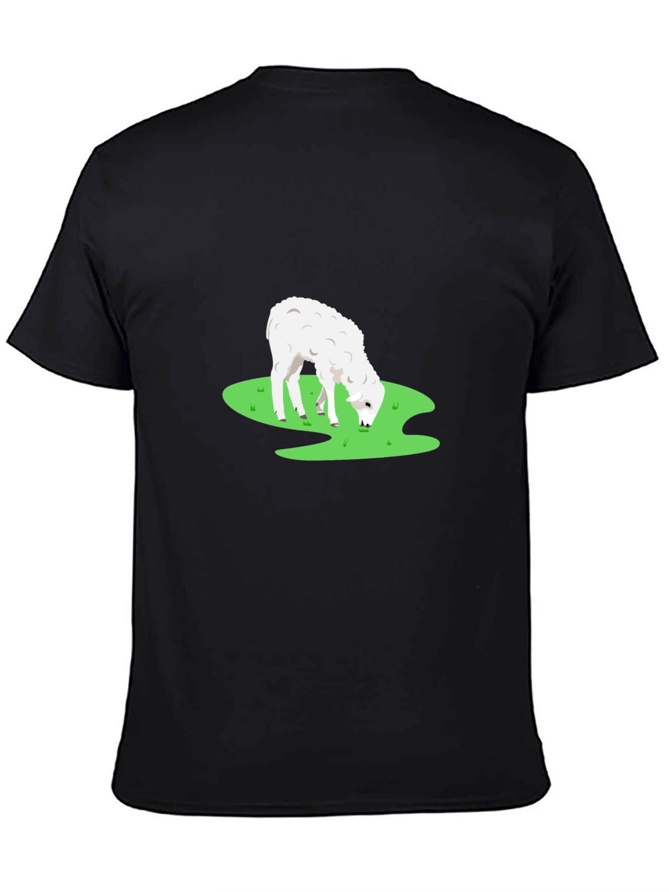 Black Black T-Shirt with Sheep Graphic view 4