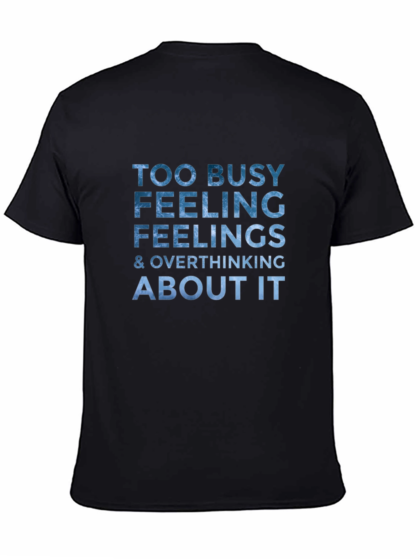Black Busy Feeling Graphic T-Shirt - Overthinking Tee view 4