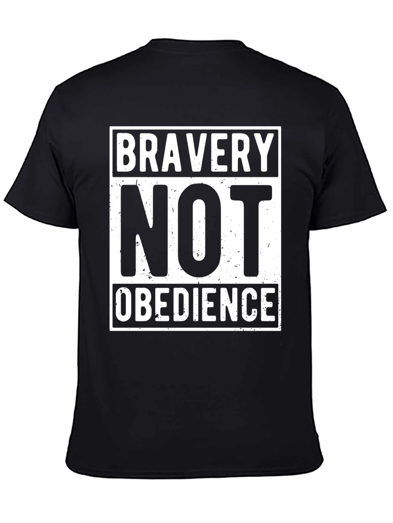 Black Bravery Not Obedience Graphic T-Shirt view 4