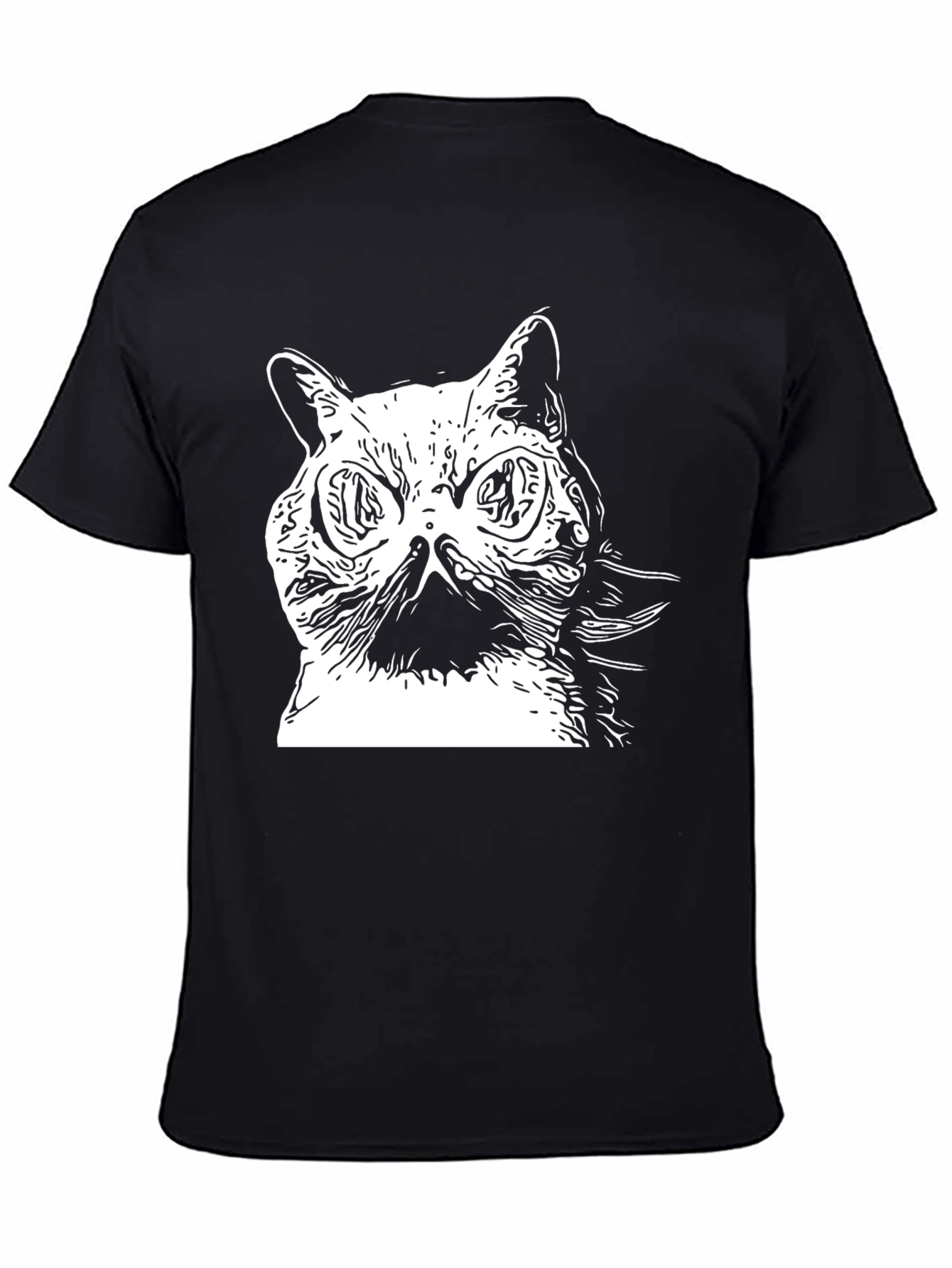 Black Black Cat Graphic T-Shirt view 4