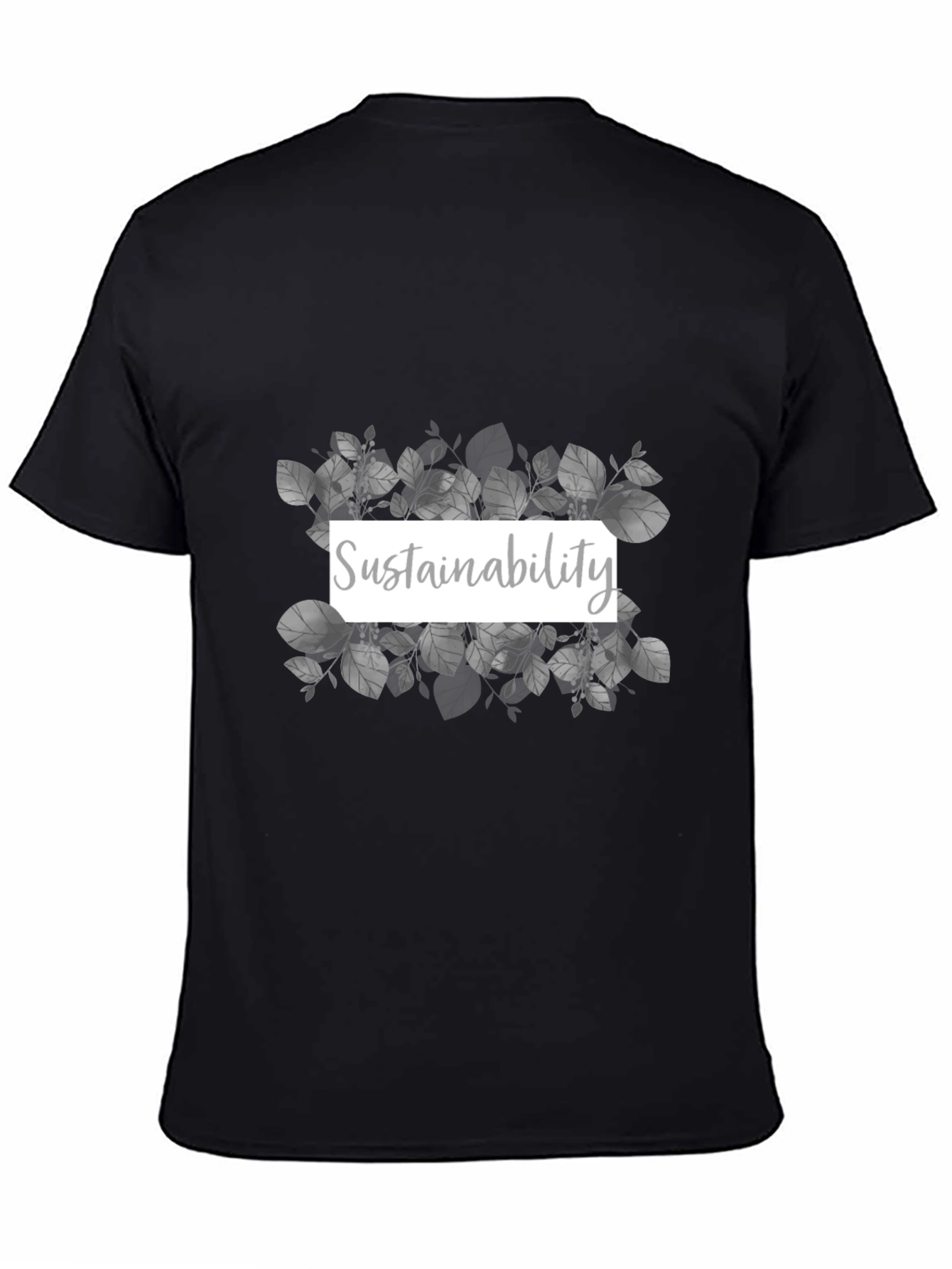 Black Sustainability Graphic Print Black T-Shirt view 4