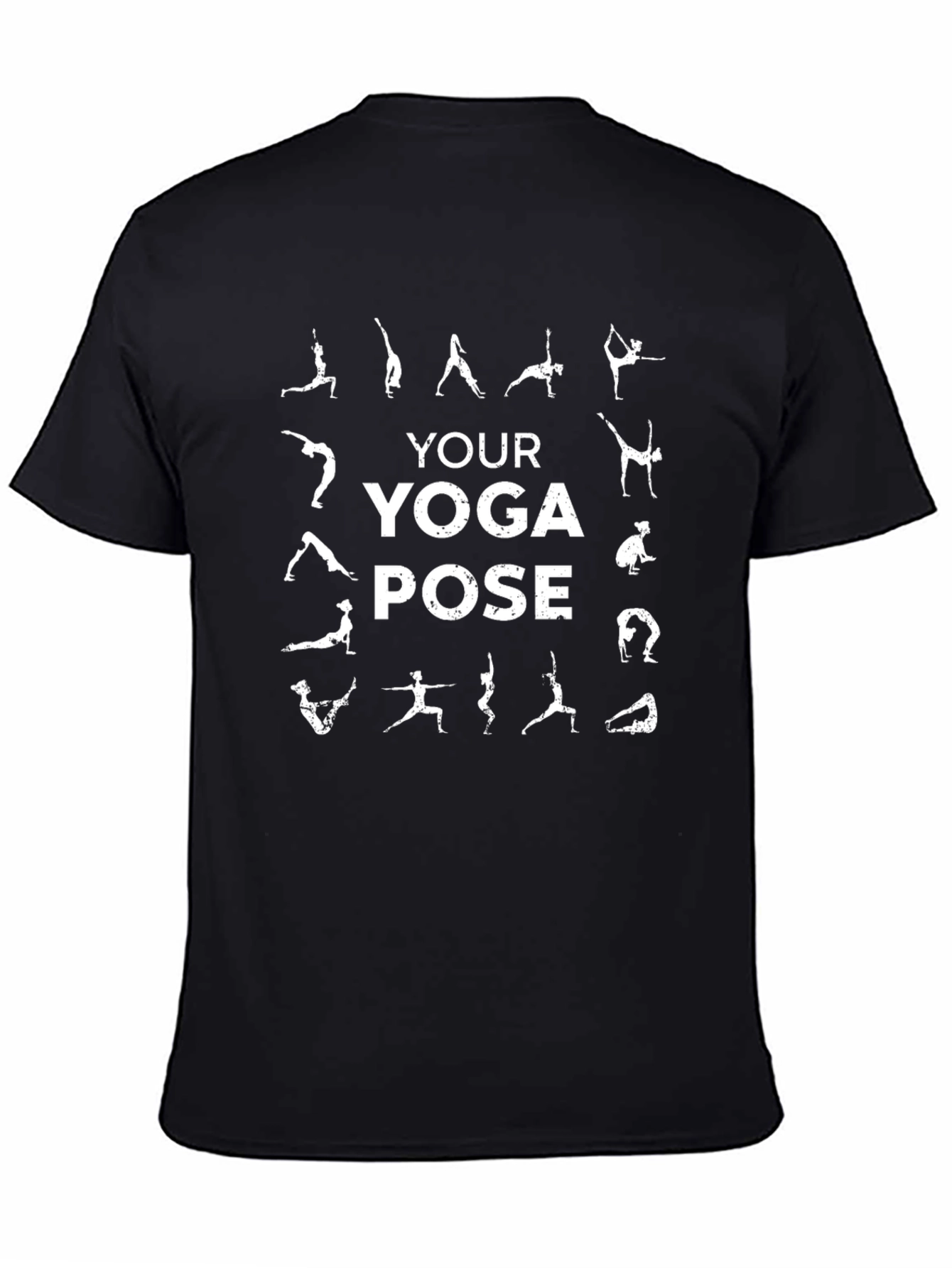 Black Yoga Pose T-Shirt - Meditate in Style! view 4