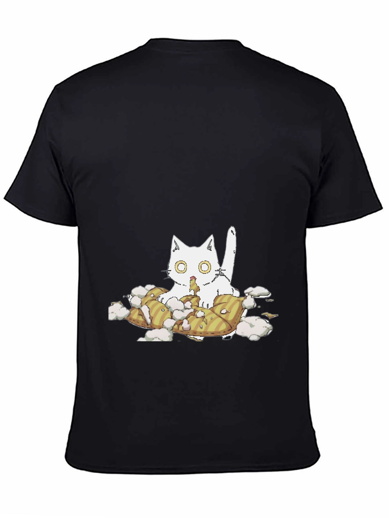 Black Cat Pillow T-Shirt - Quirky Comfort view 4