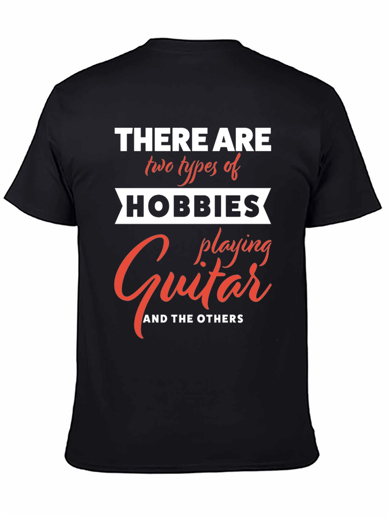 Black Guitar Hobby T-Shirt view 4