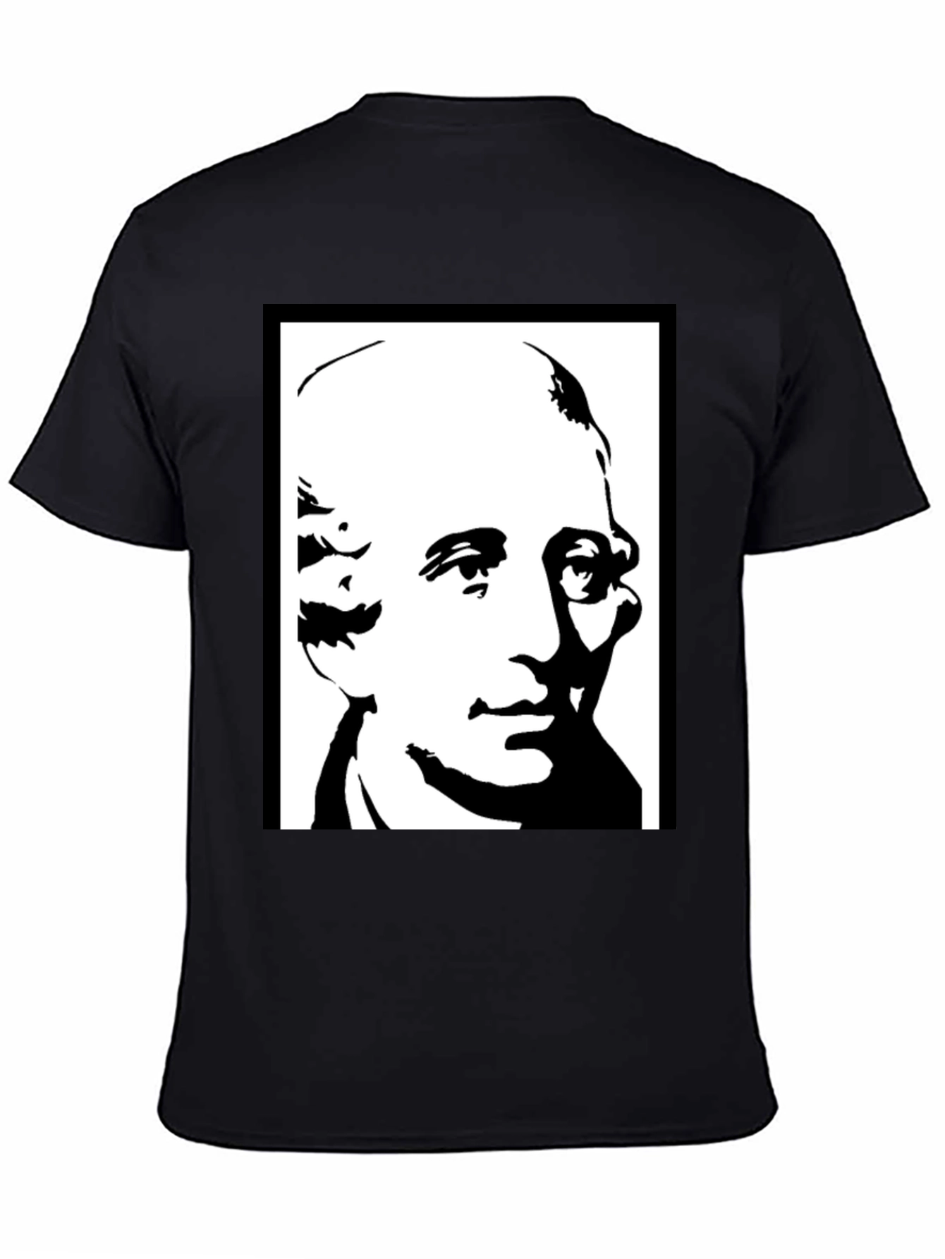 Black Historical Portrait Graphic Tee - Black view 4