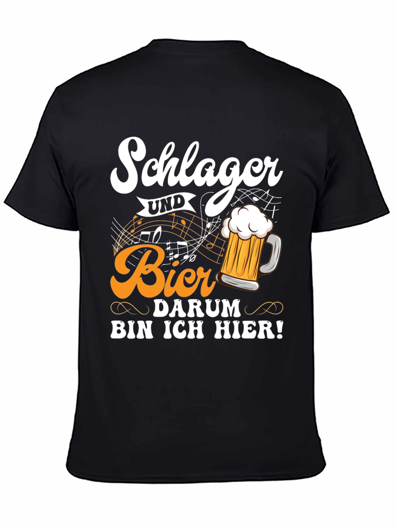 Black Schlager Und Bier T-Shirt view 4
