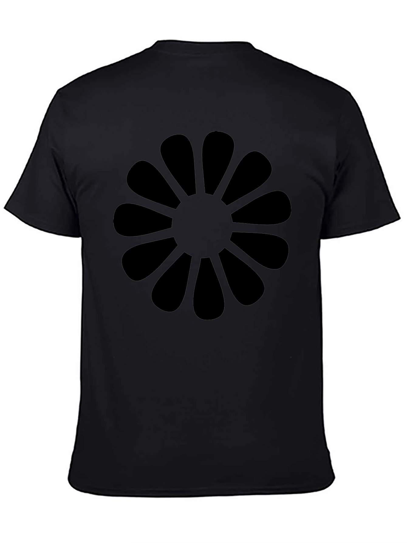 Black Black Flower Graphic Tee view 4