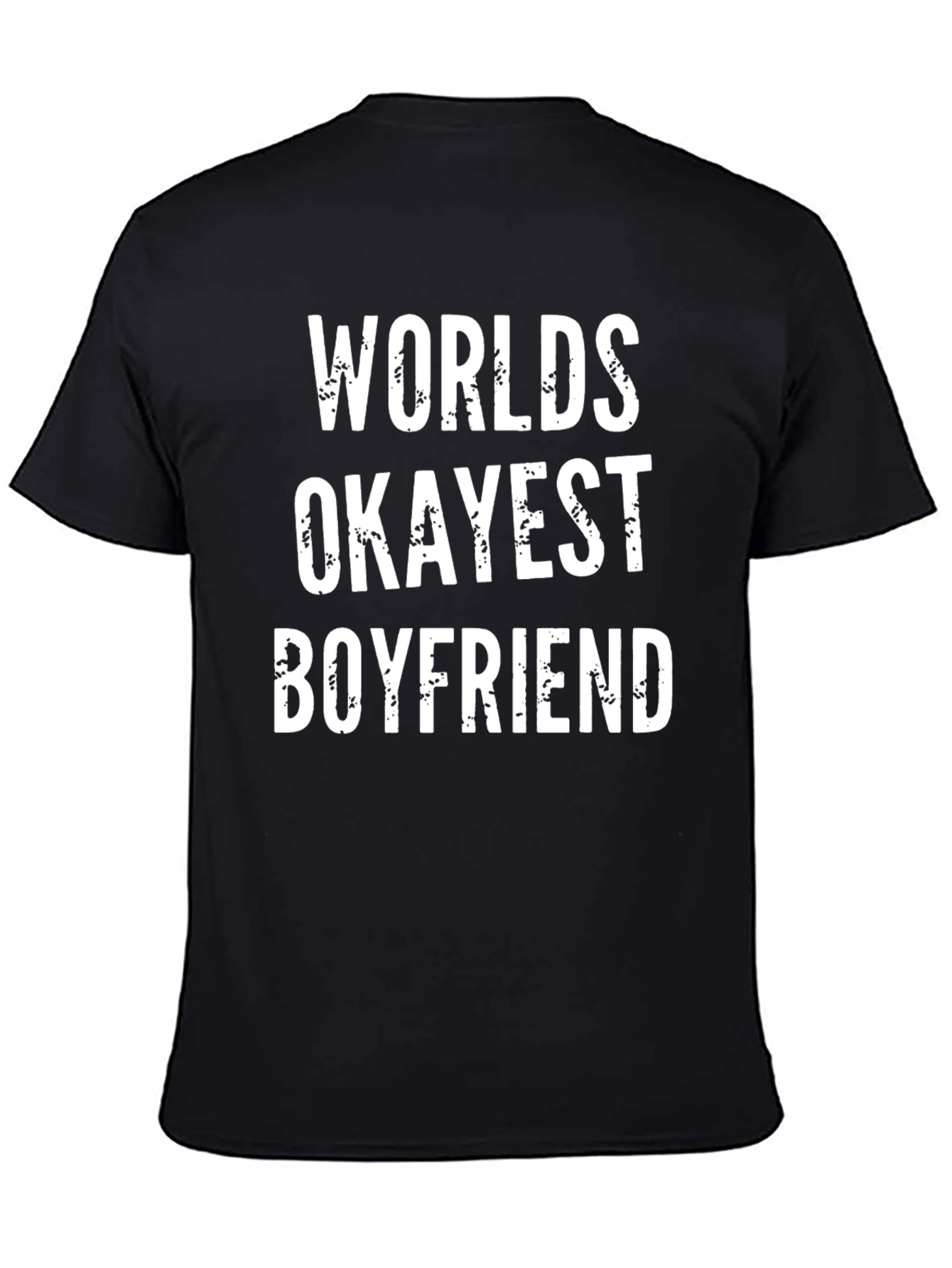 Black World's Okayest Boyfriend Graphic Tee view 4