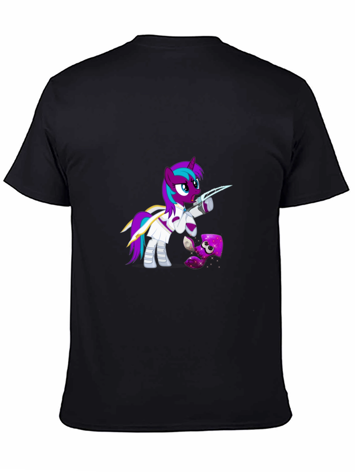 Black My Little Pony Splatoon T-Shirt view 4