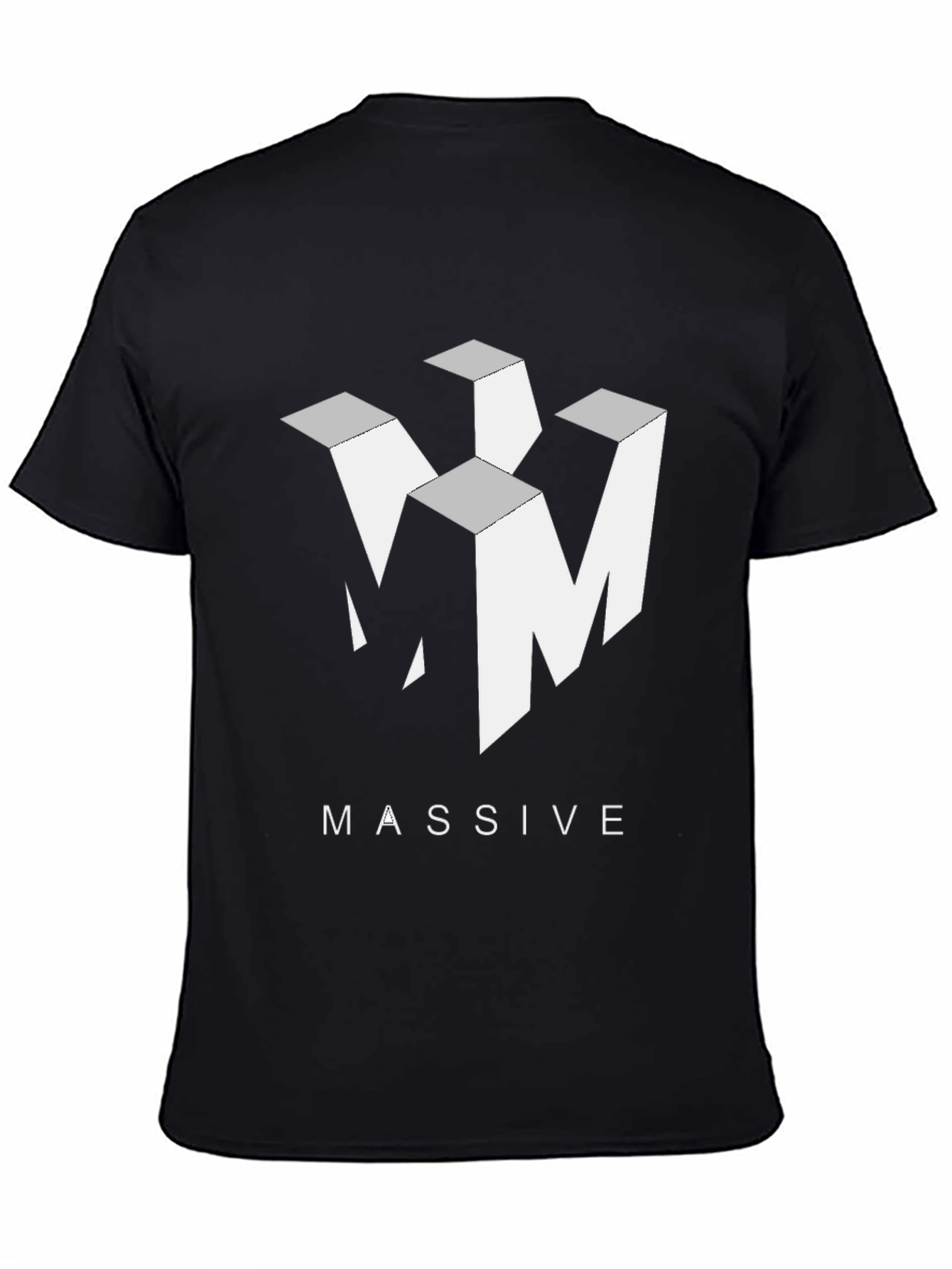Black Abstract Logo Black Graphic Tee view 4