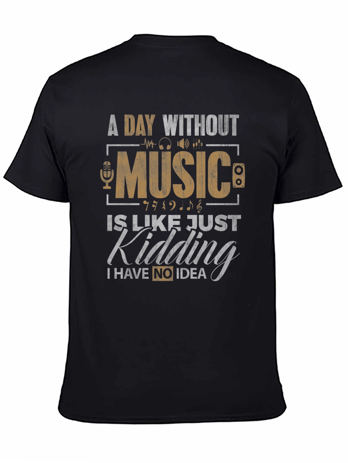 Black Music Lover's Tee: A Day Without Music view 4