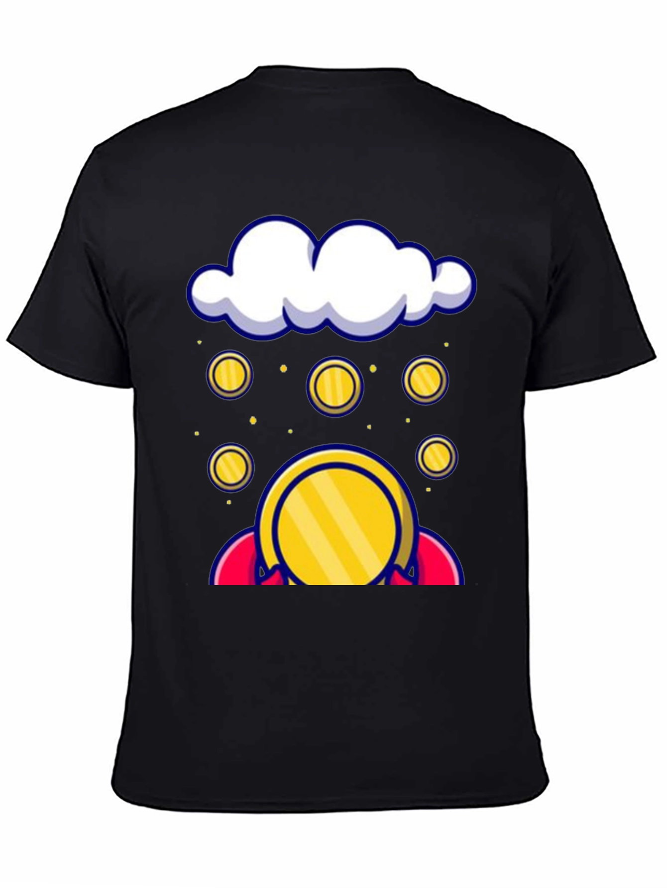 Black Cloud Coin Graphic Tee - Black view 4