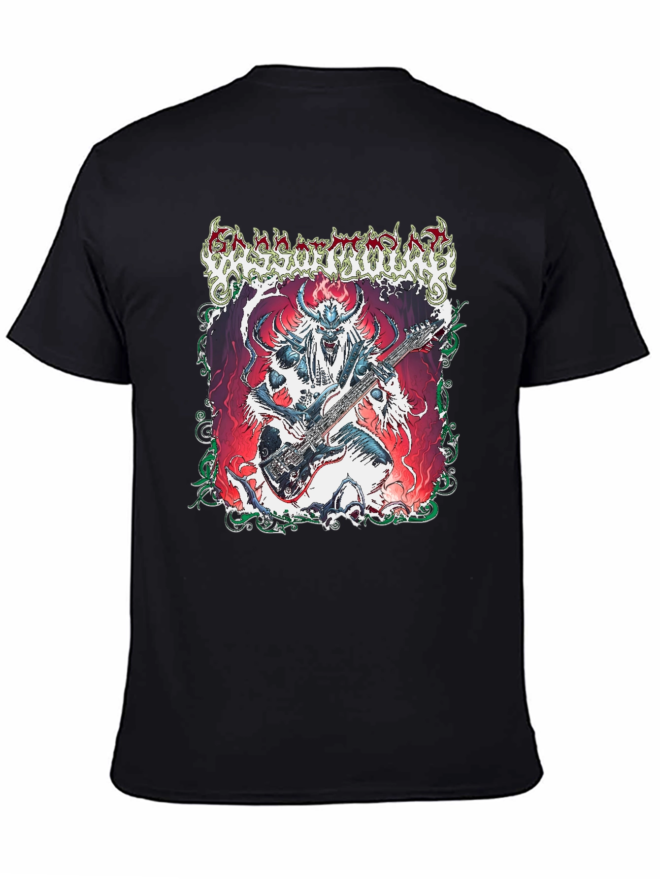 Black Black Graphic Tee - Heavy Metal Guitarist view 4