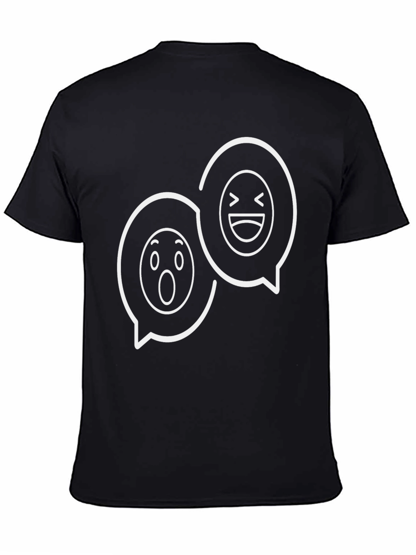 Black Emoji Speech Bubble T-Shirt view 4