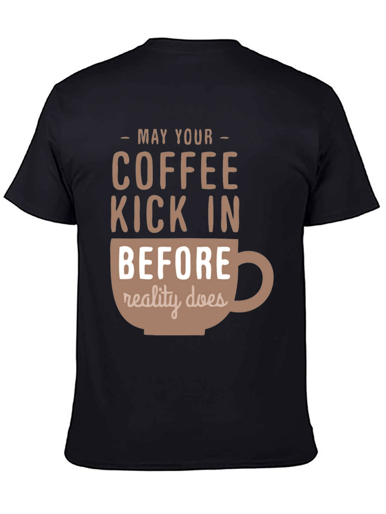 Black Coffee Kick In T-Shirt - Funny Caffeine Tee view 4