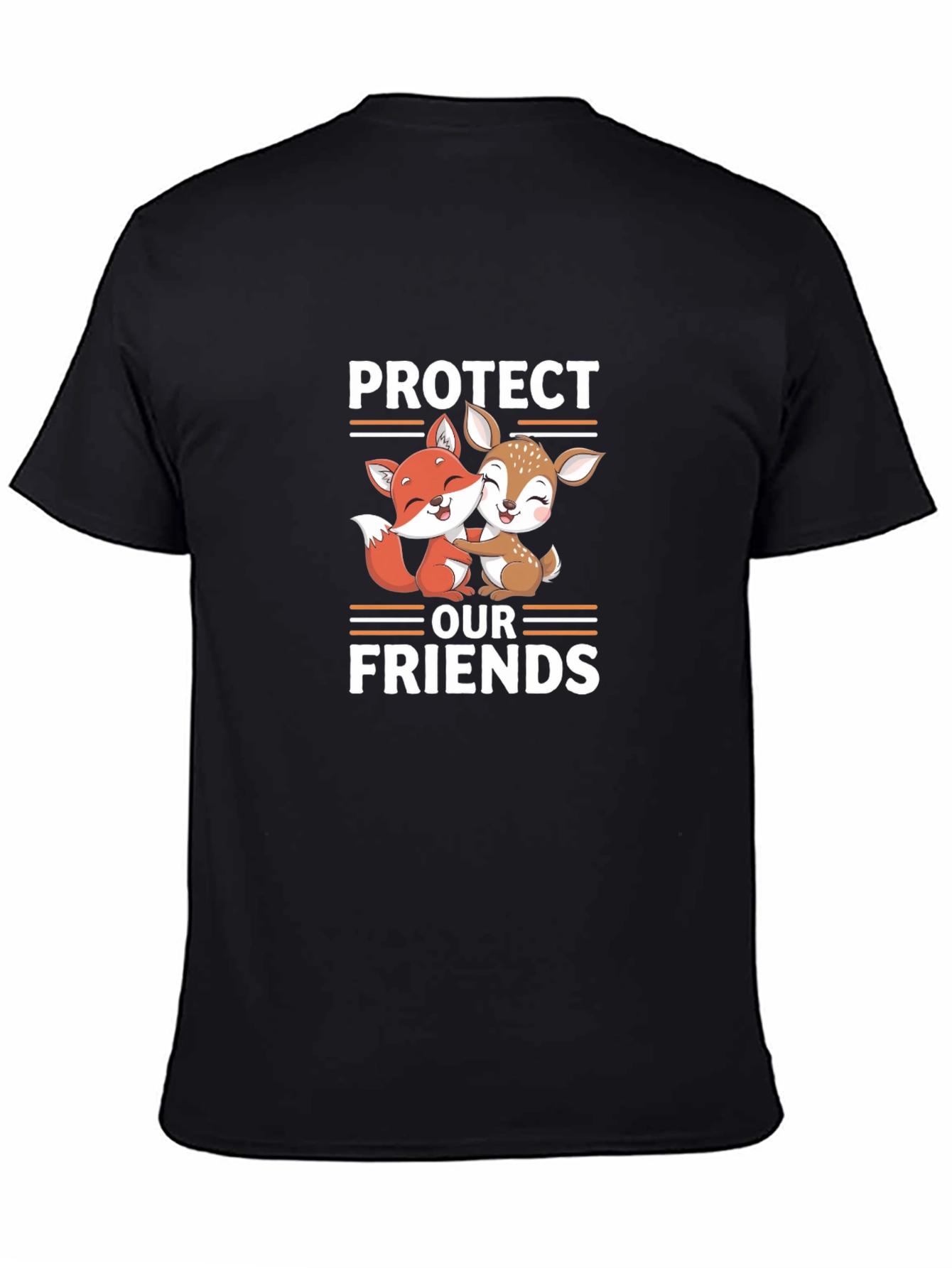 Black Protect Our Friends Graphic Tee view 4