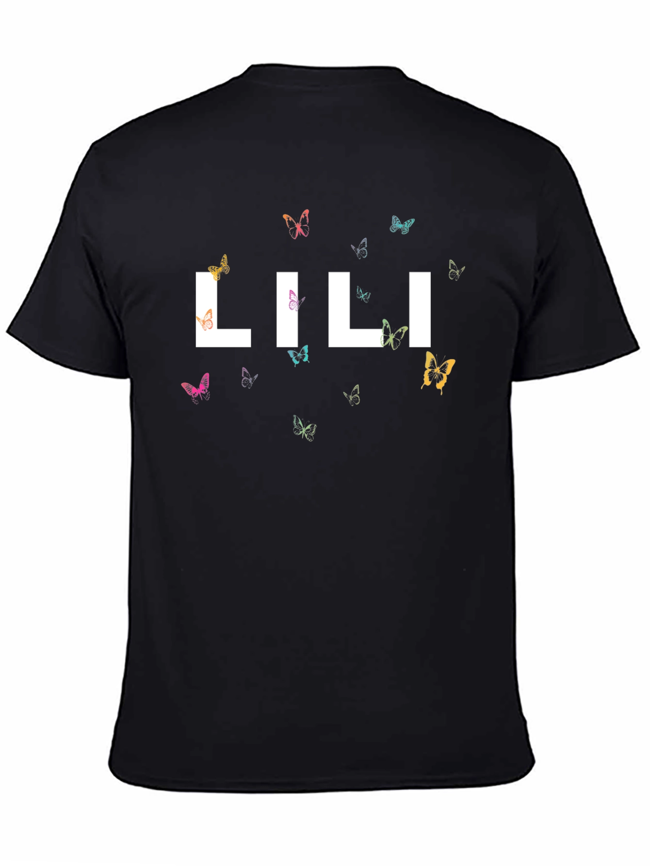 Black Lili Butterfly Graphic T-Shirt view 4