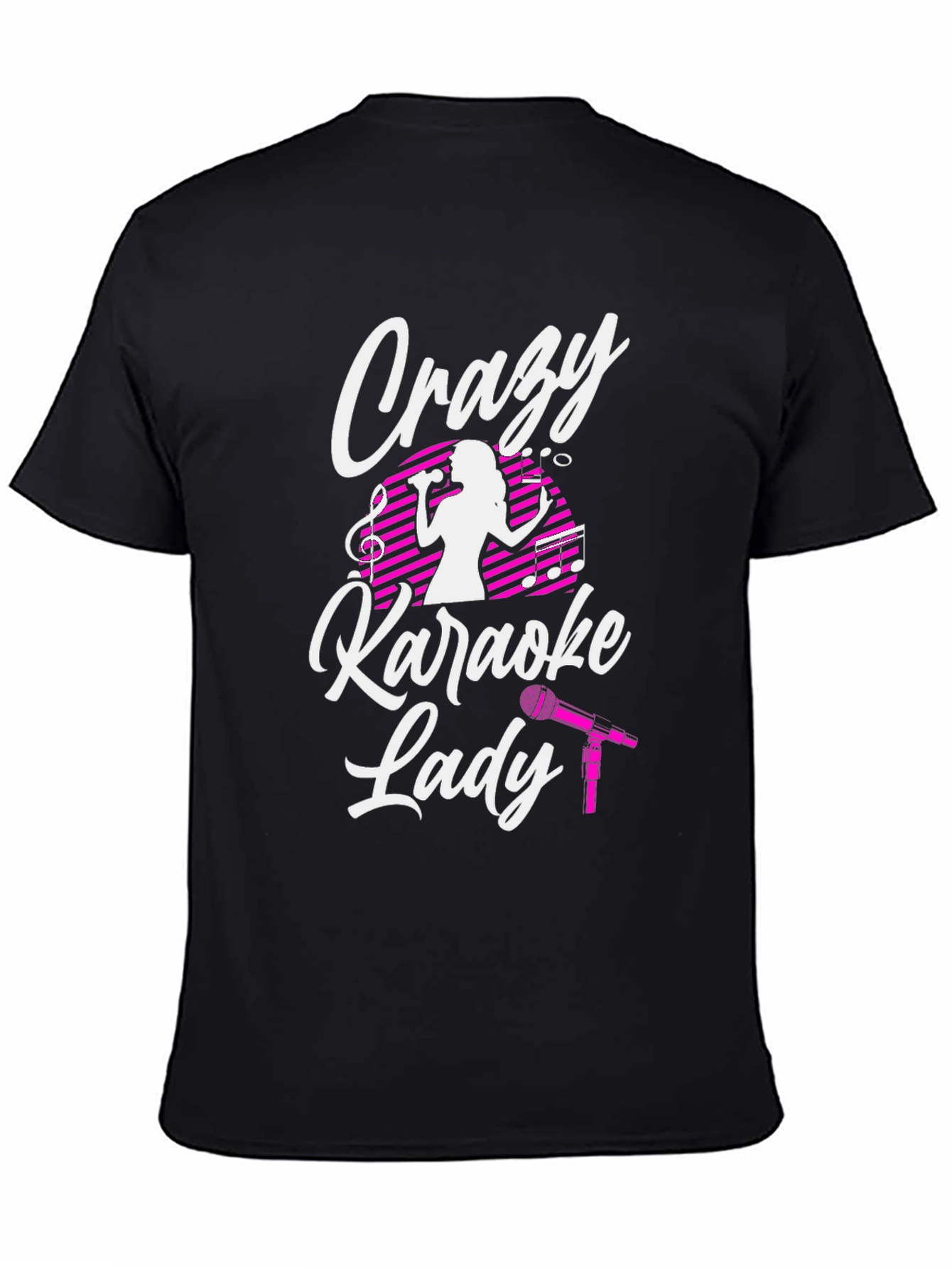Crazy Karaoke Lady Graphic T-Shirt - 4