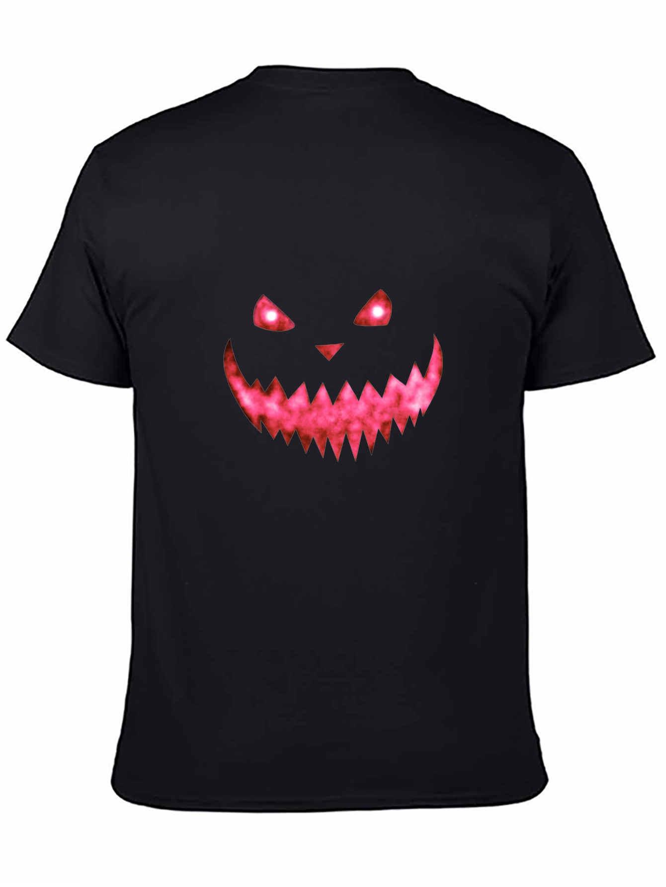 Black Halloween Pumpkin Face Graphic Tee view 4