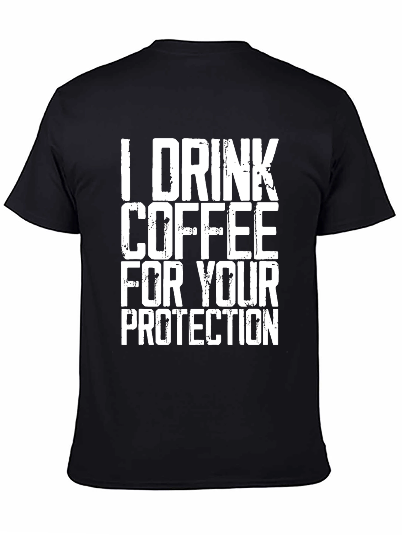 Black Coffee Protection T-Shirt - Funny Novelty Tee view 4