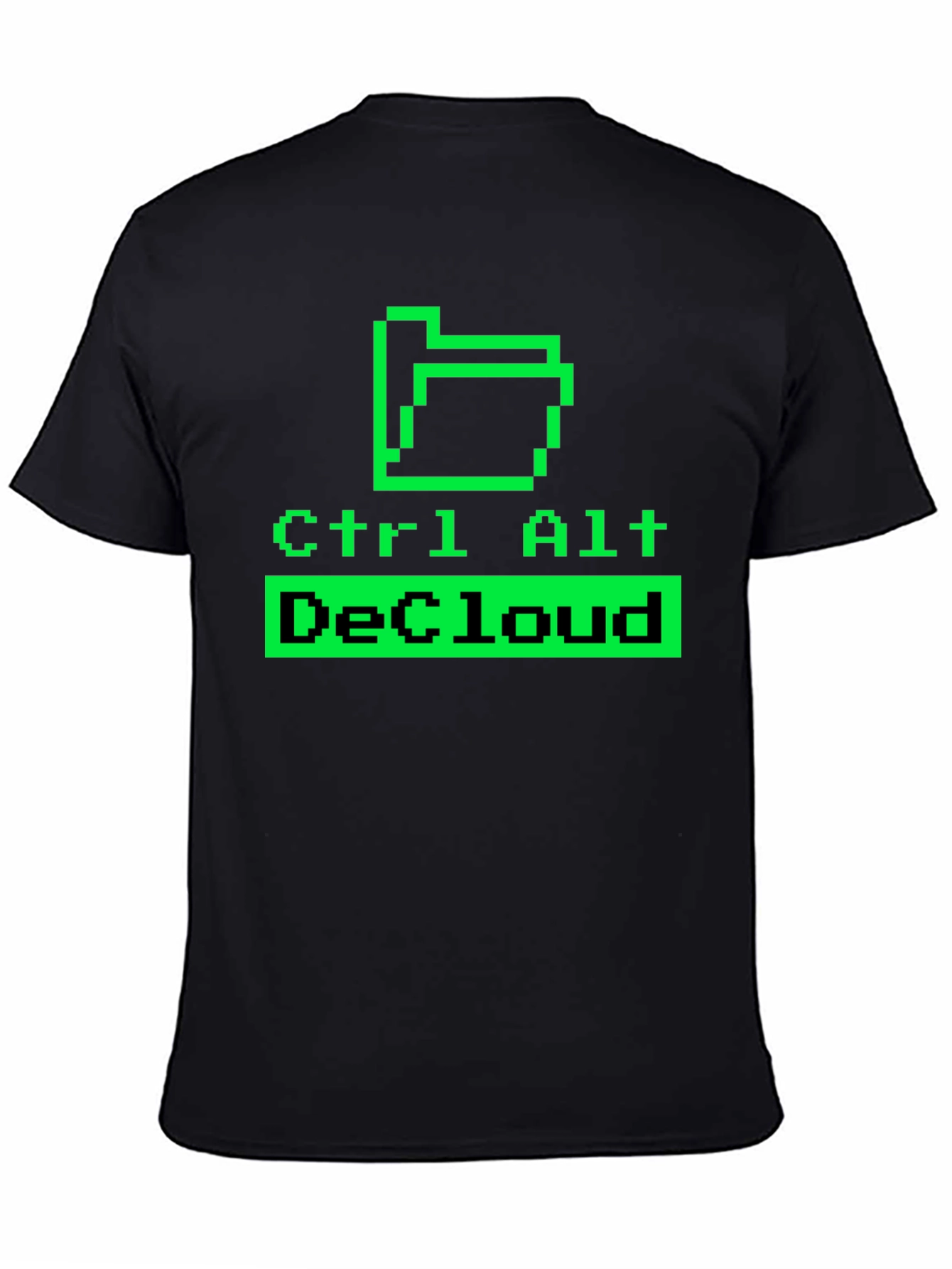 Black Ctrl Alt DeCloud T-Shirt - Geeky Tech Humor view 4