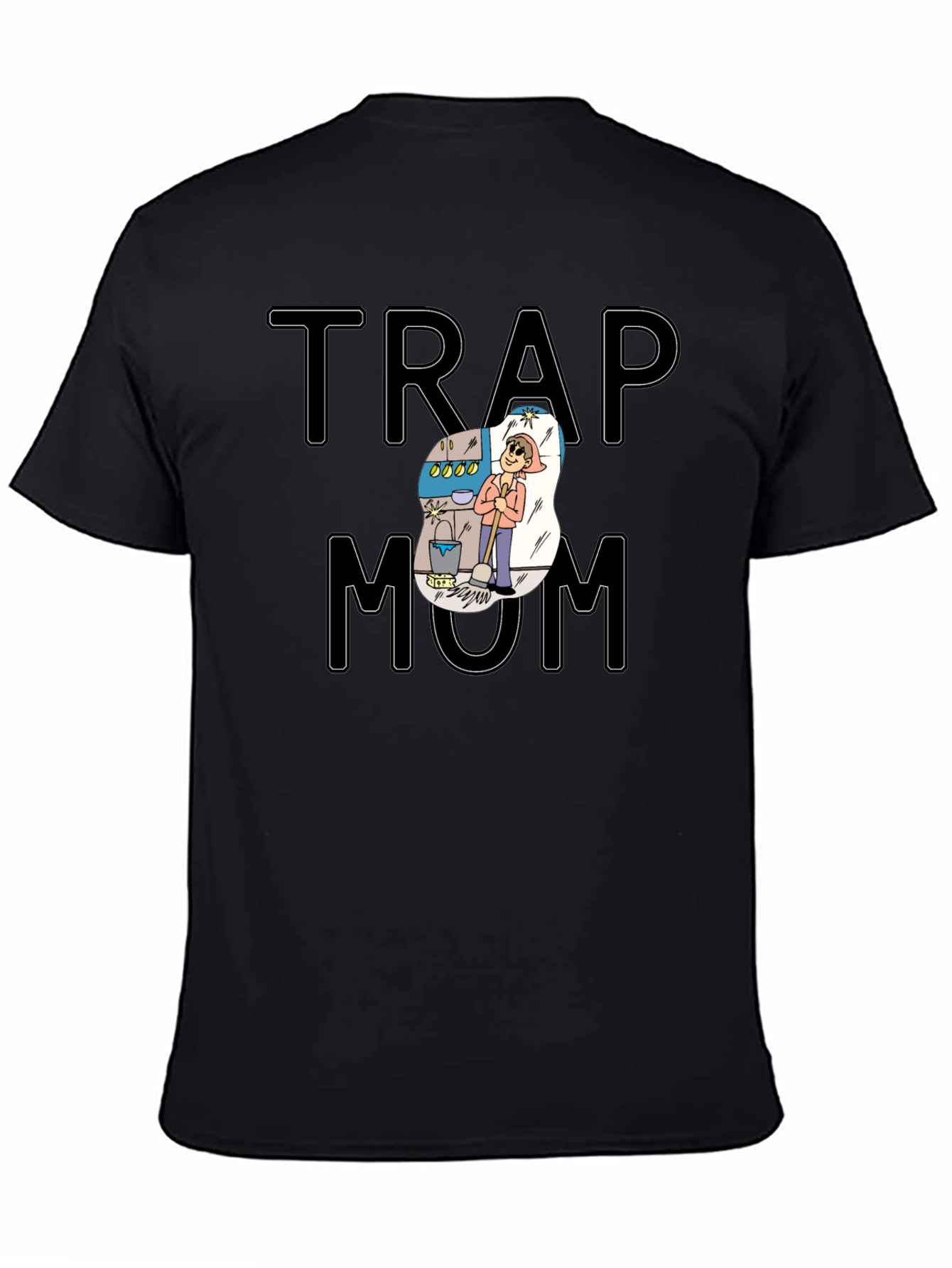 Black Trap Mom Graphic Tee - Unisex view 4