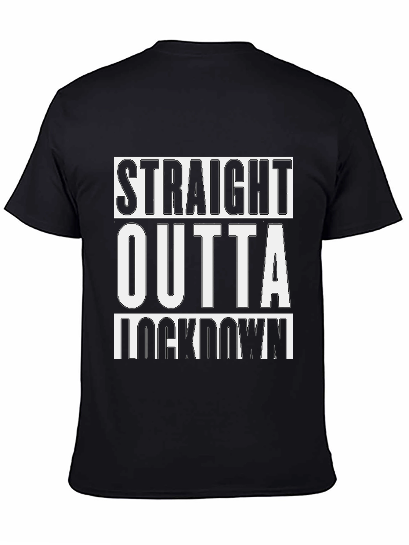 Black Straight Outta Lockdown T-Shirt view 4