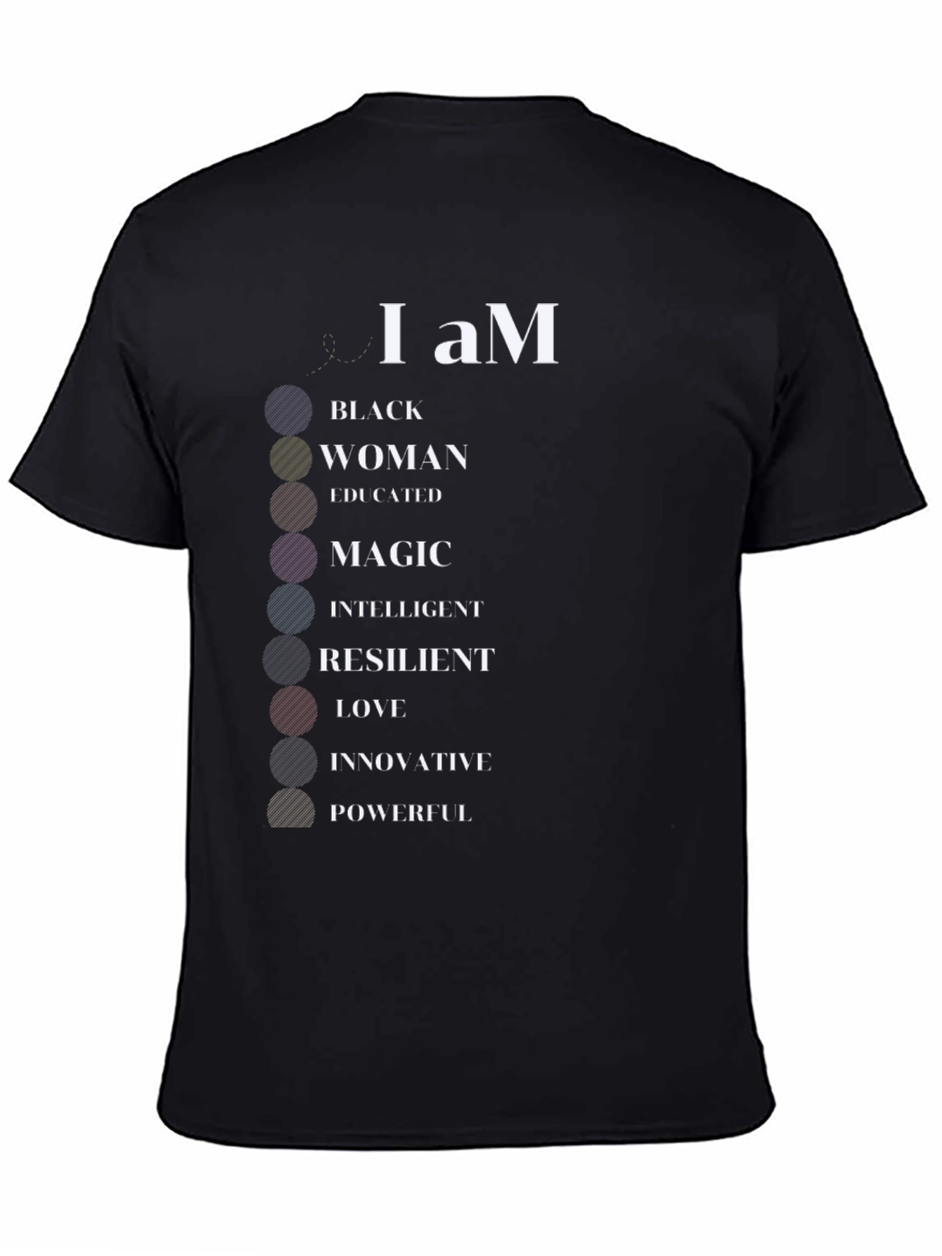 Black I Am Black Woman T-Shirt - Empowering Statement Tee view 4