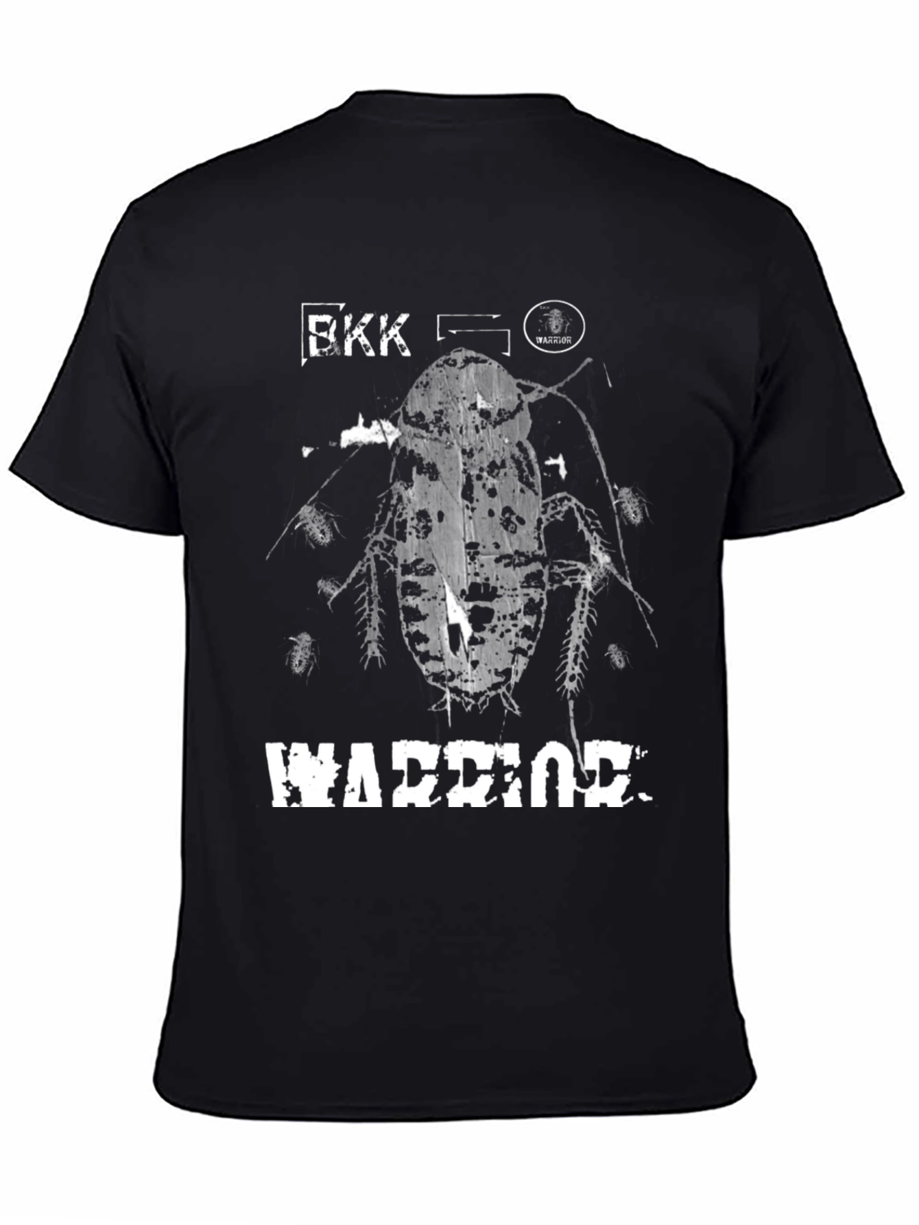 Black BKK Warrior Graphic Tee - Bold Cockroach Design view 4