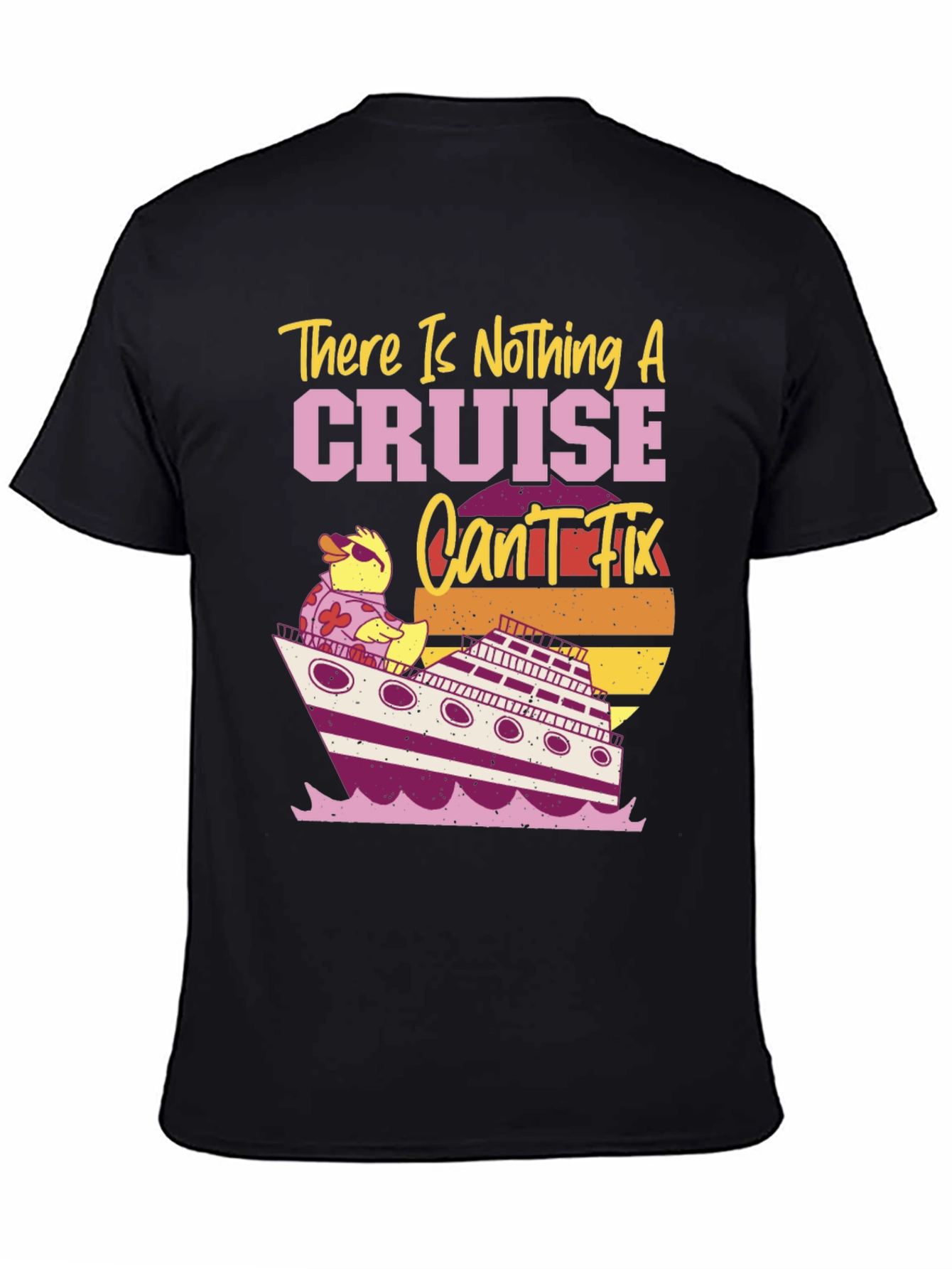 Black Cruise Vacation Fix T-Shirt view 4