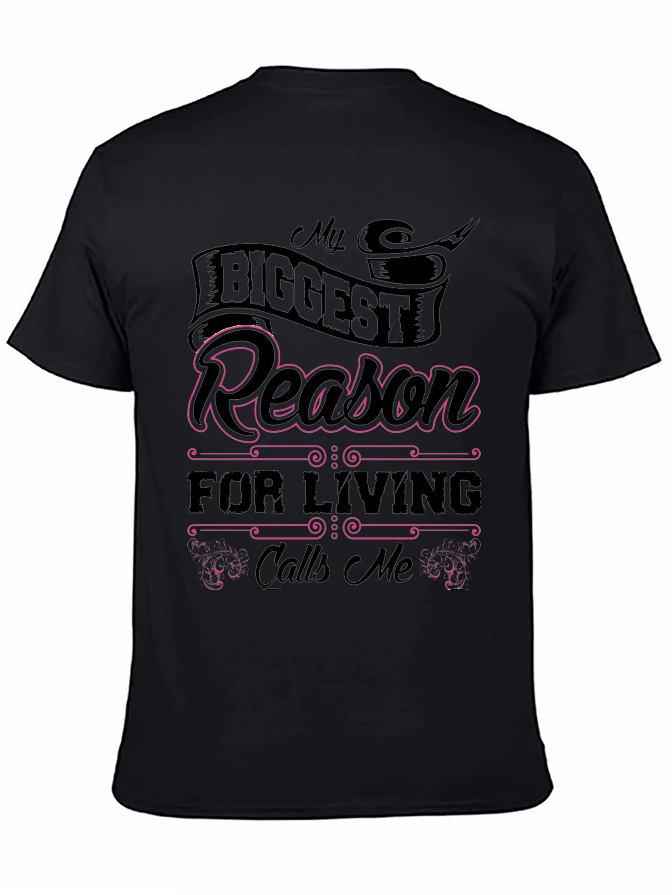 Black My Biggest Reason T-Shirt - Dad Gift view 4