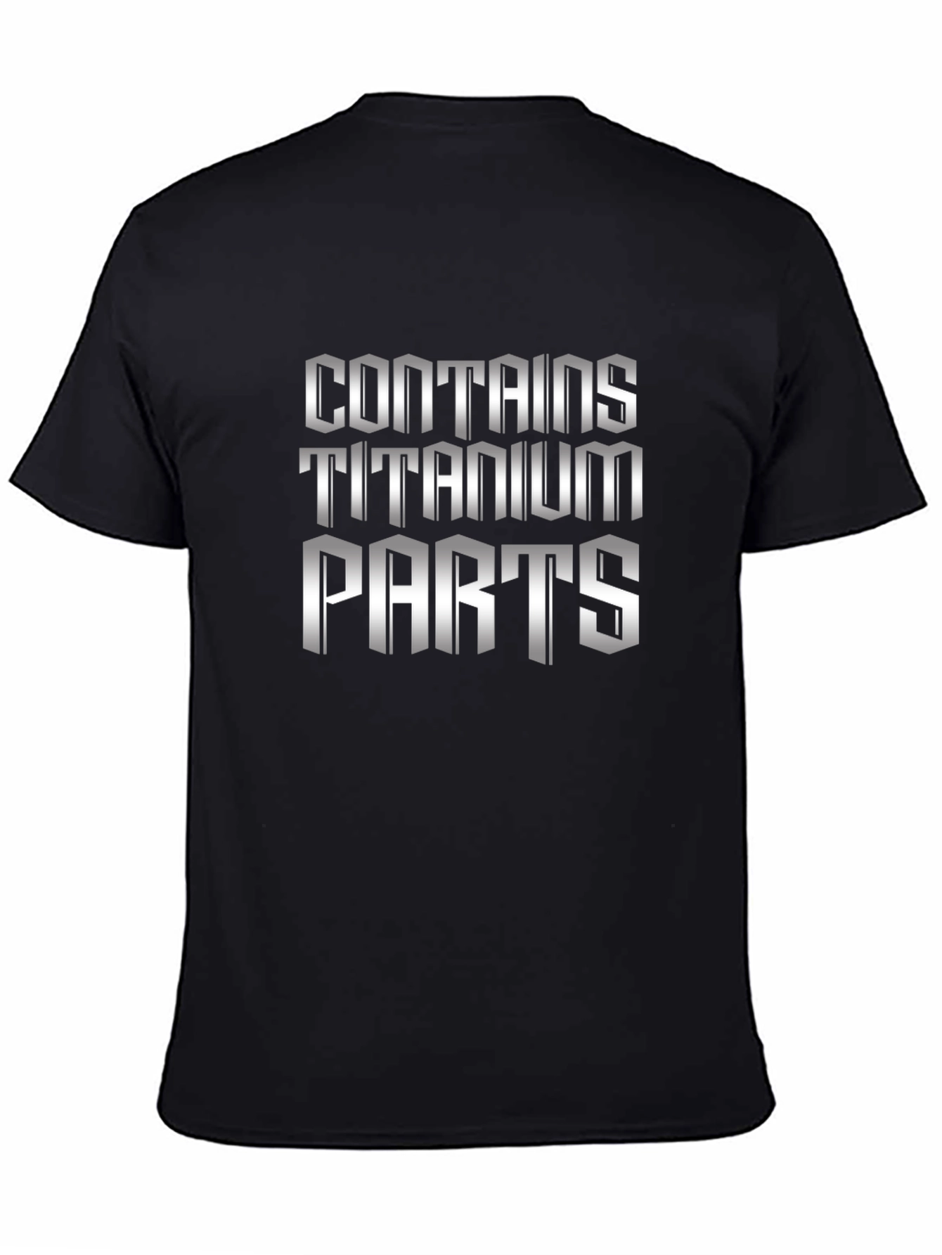 Black Contains Titanium Parts T-Shirt - Black view 4