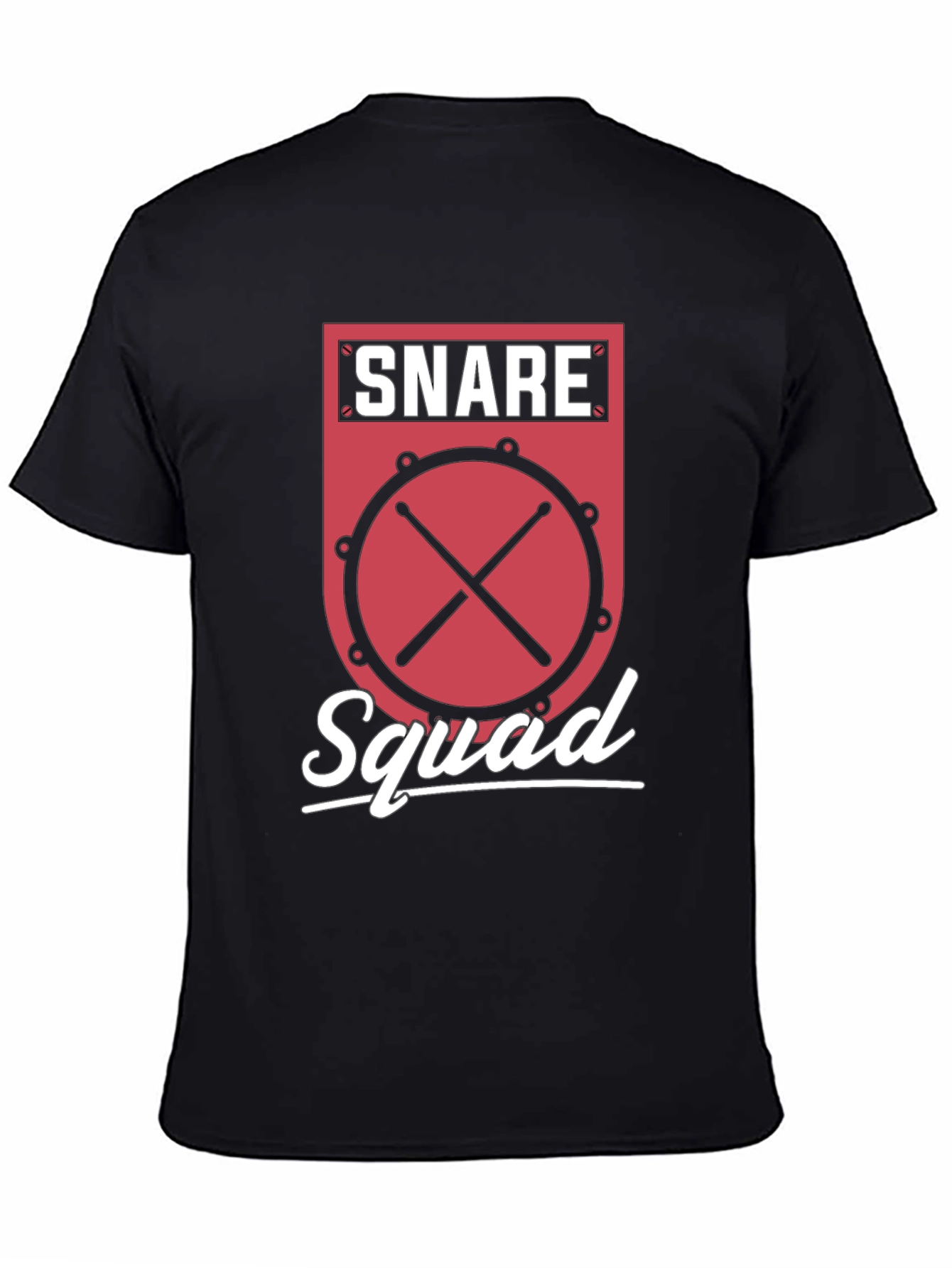 Black Snare Squad Drummer Graphic Tee view 4