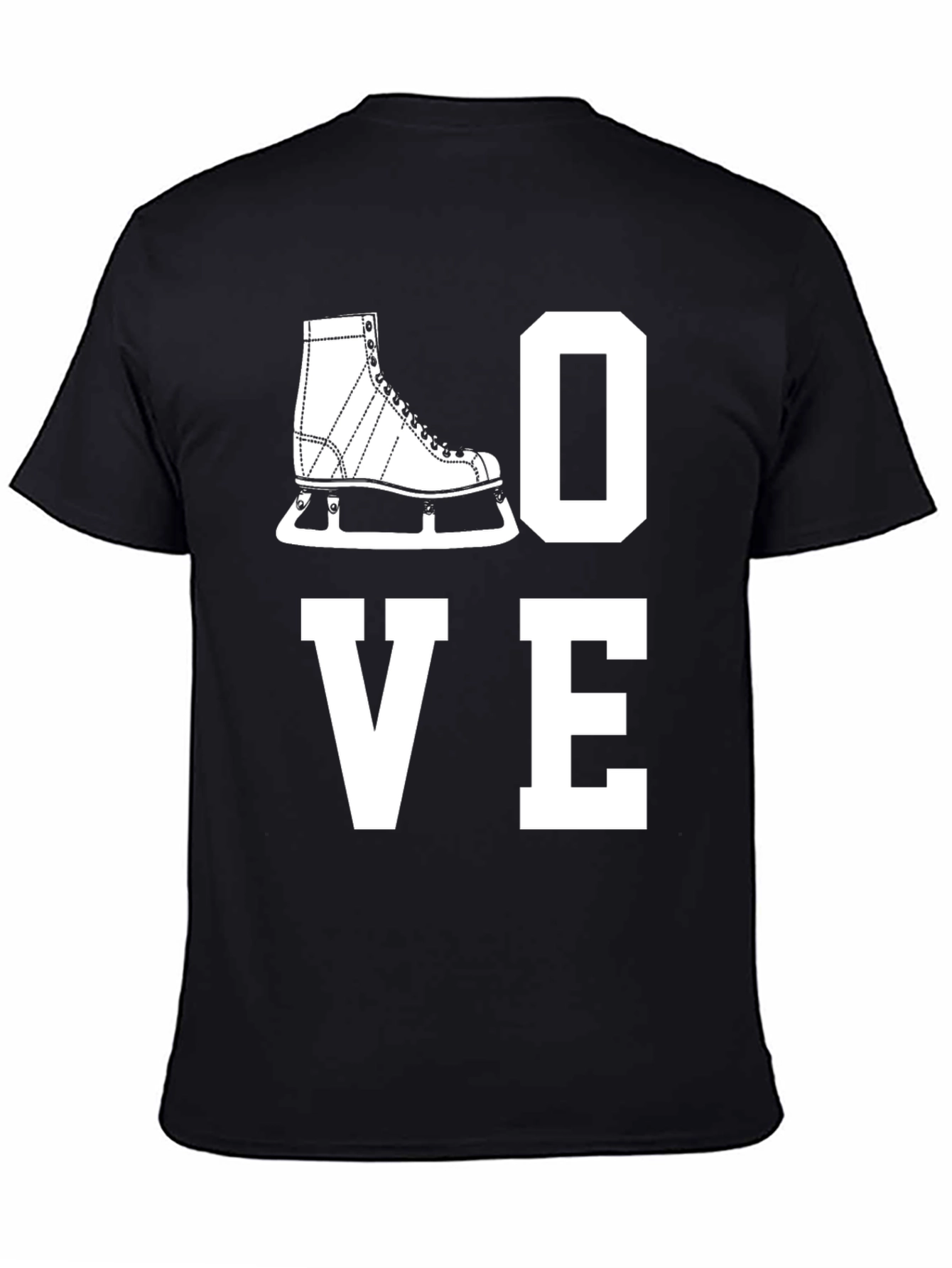Black Ice Skating Lover Graphic Tee view 4