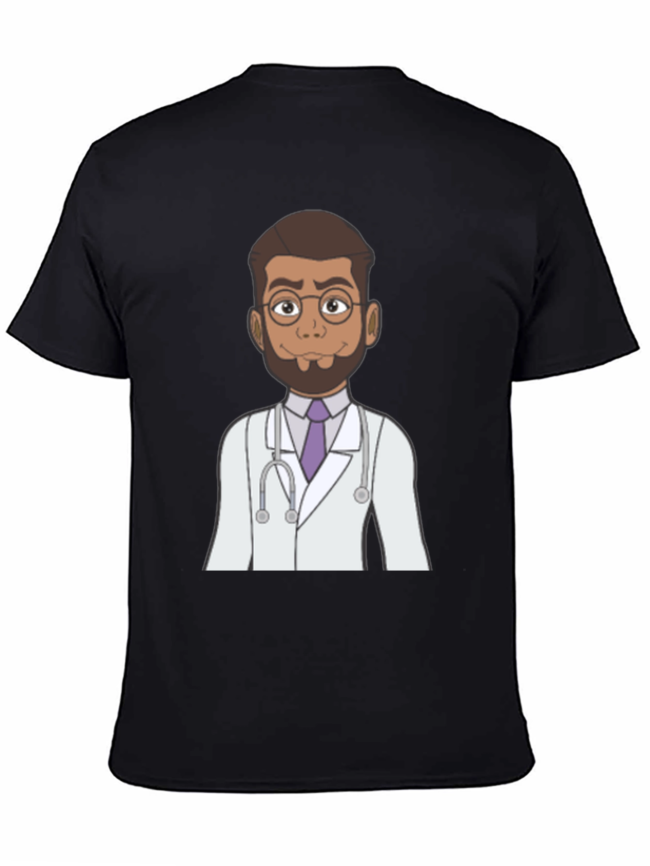 Black Doctor Cartoon Graphic T-Shirt view 4