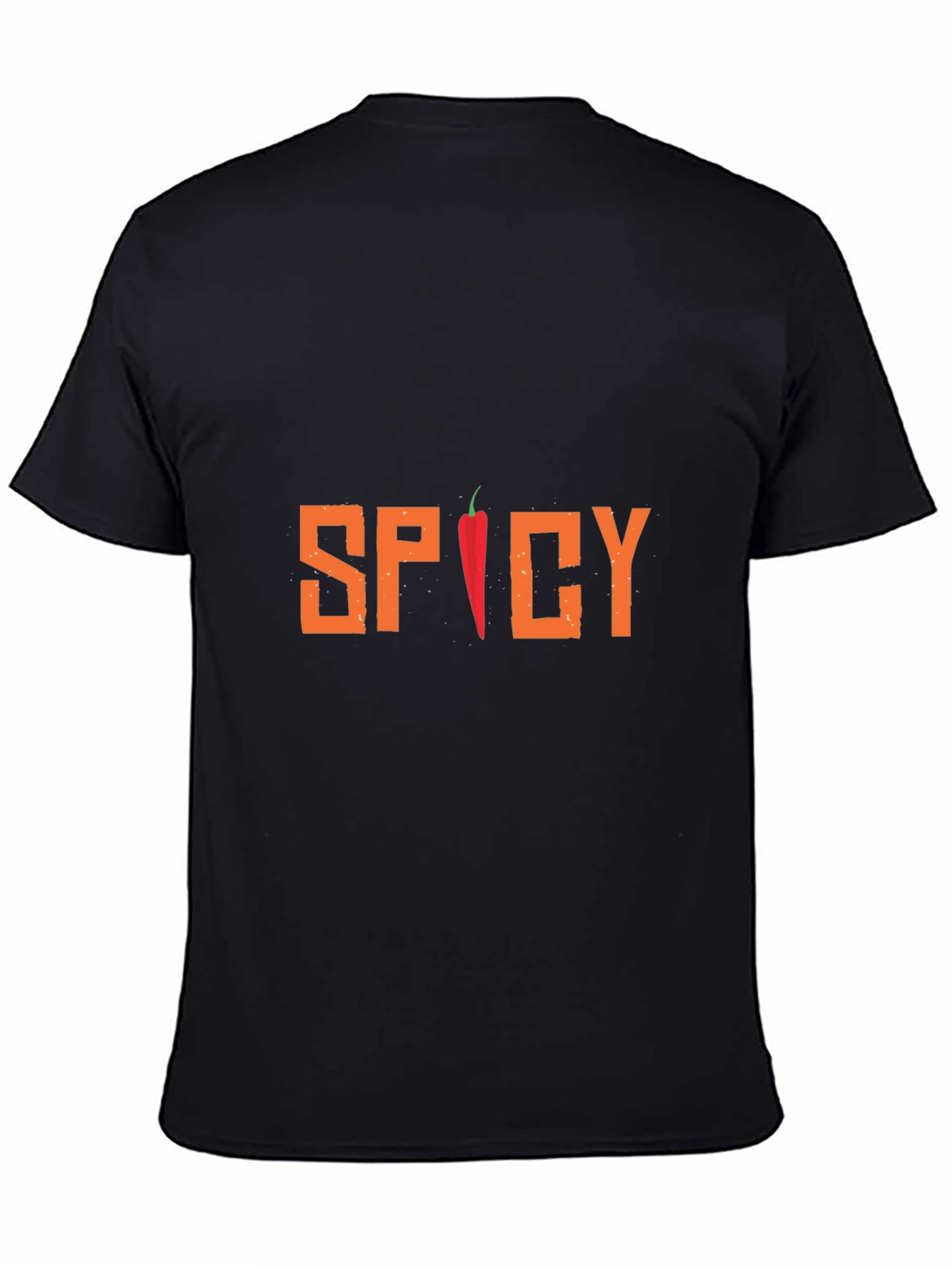 Black Spicy Chili Pepper Graphic Tee - Black T-Shirt view 4